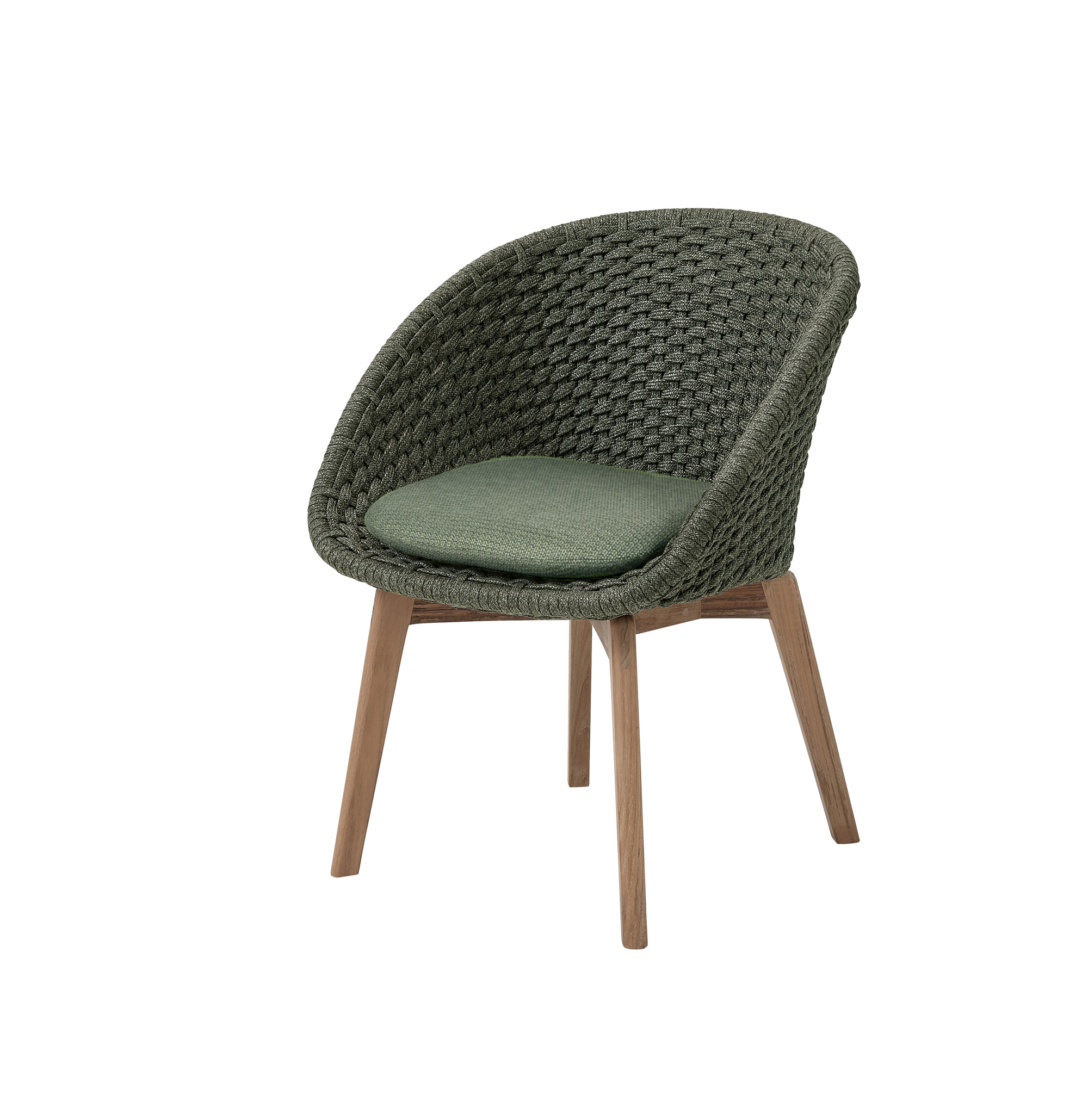 Cane-line Peacock stolsdyna Mörkgrön