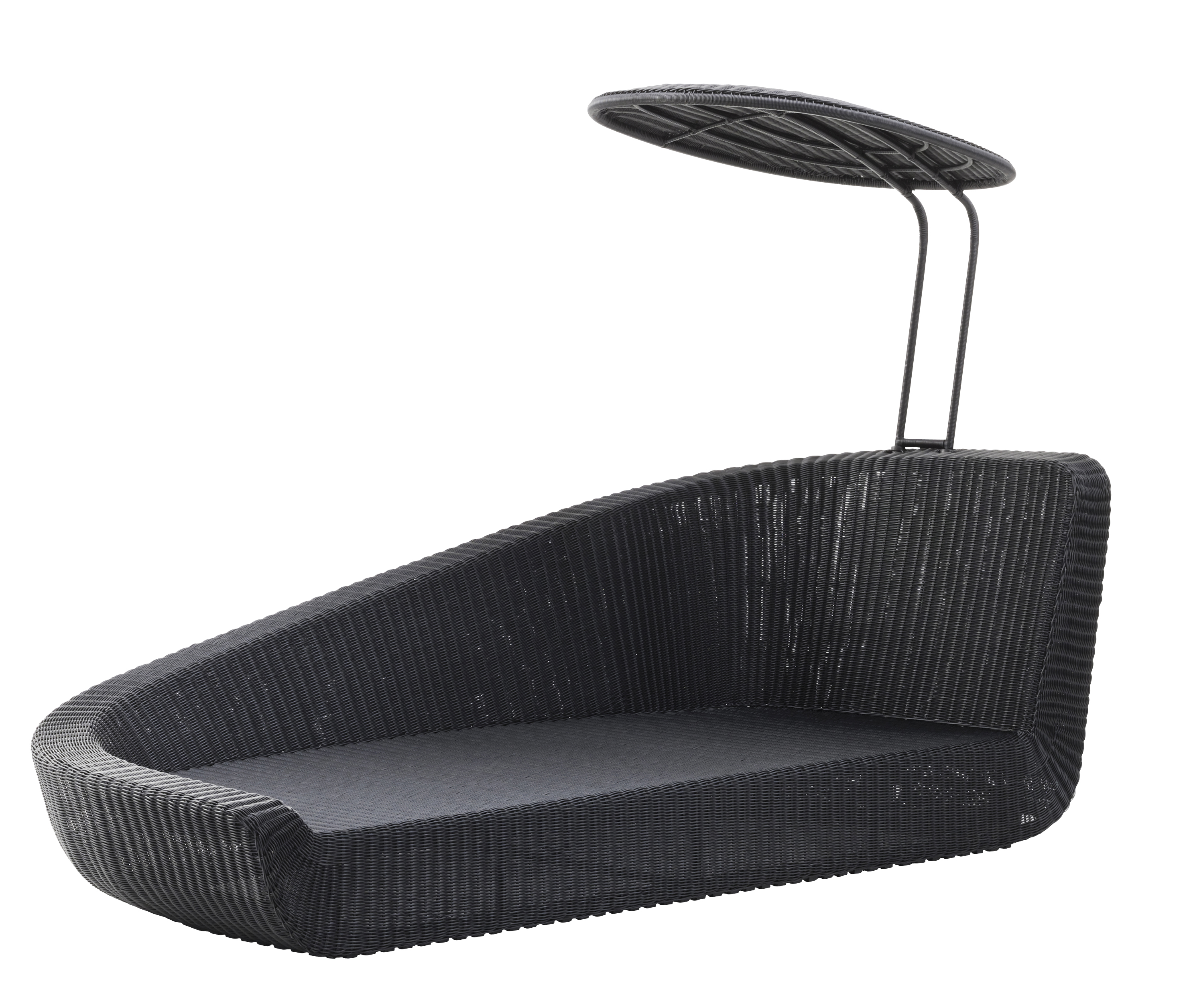 Savannah daybed H Svart Högermodul Cane-line - utemöbler
