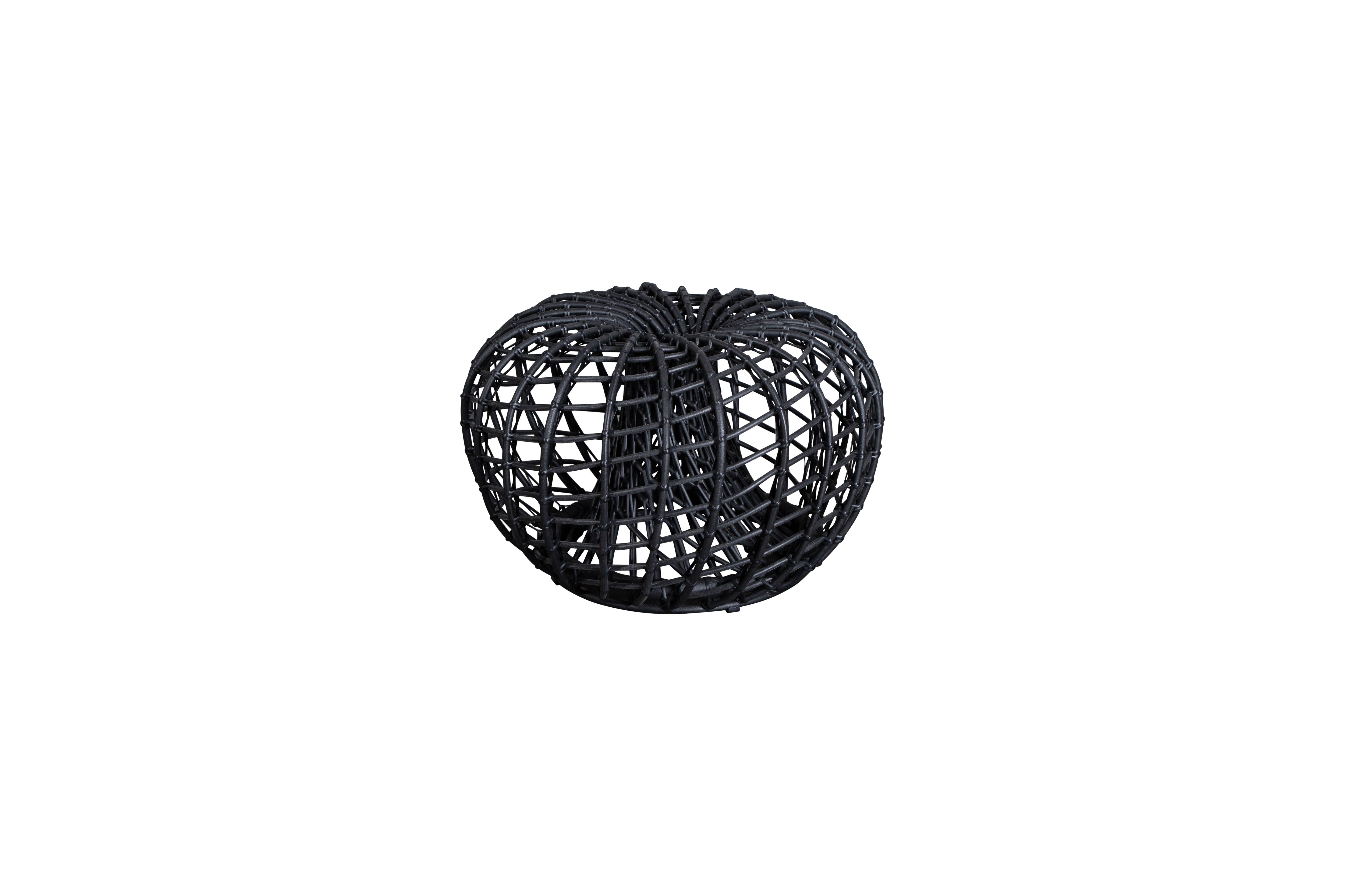 Cane-line Nest fotpall Svart