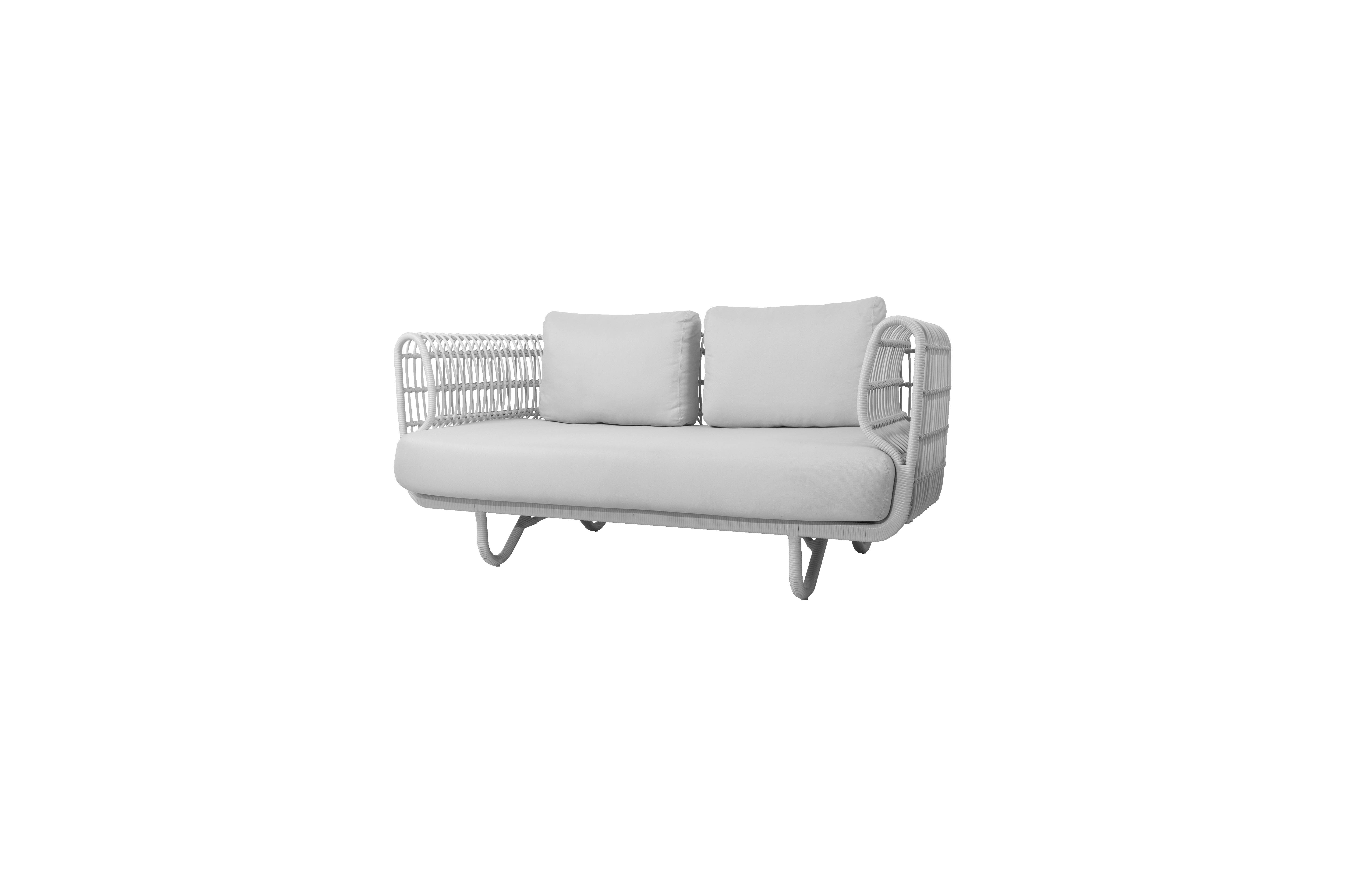 Cane-line Nest 2-sitssoffa Vit med vit dyna