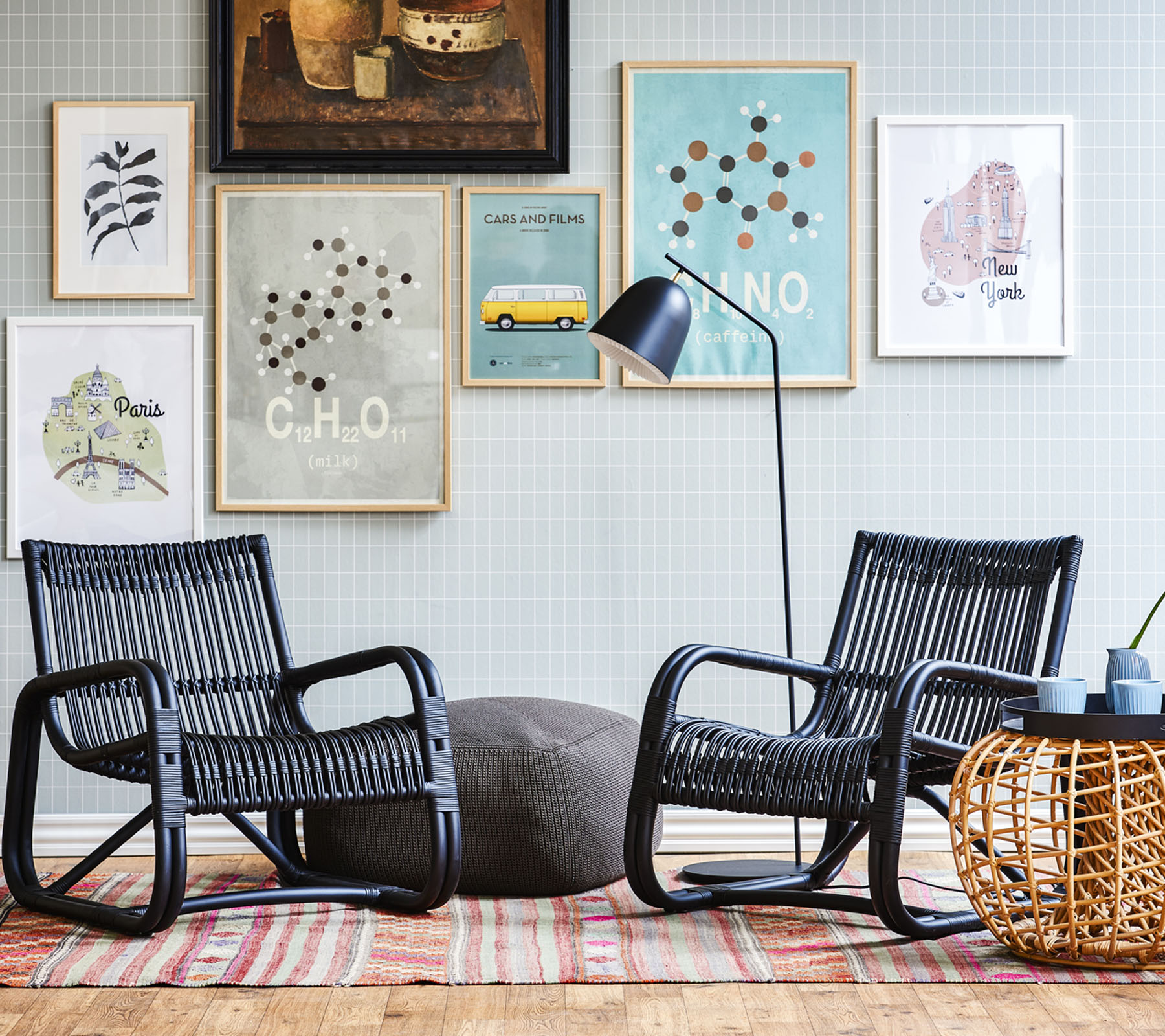 Curve loungefåtölj Svart  Cane-line - utemöbler
