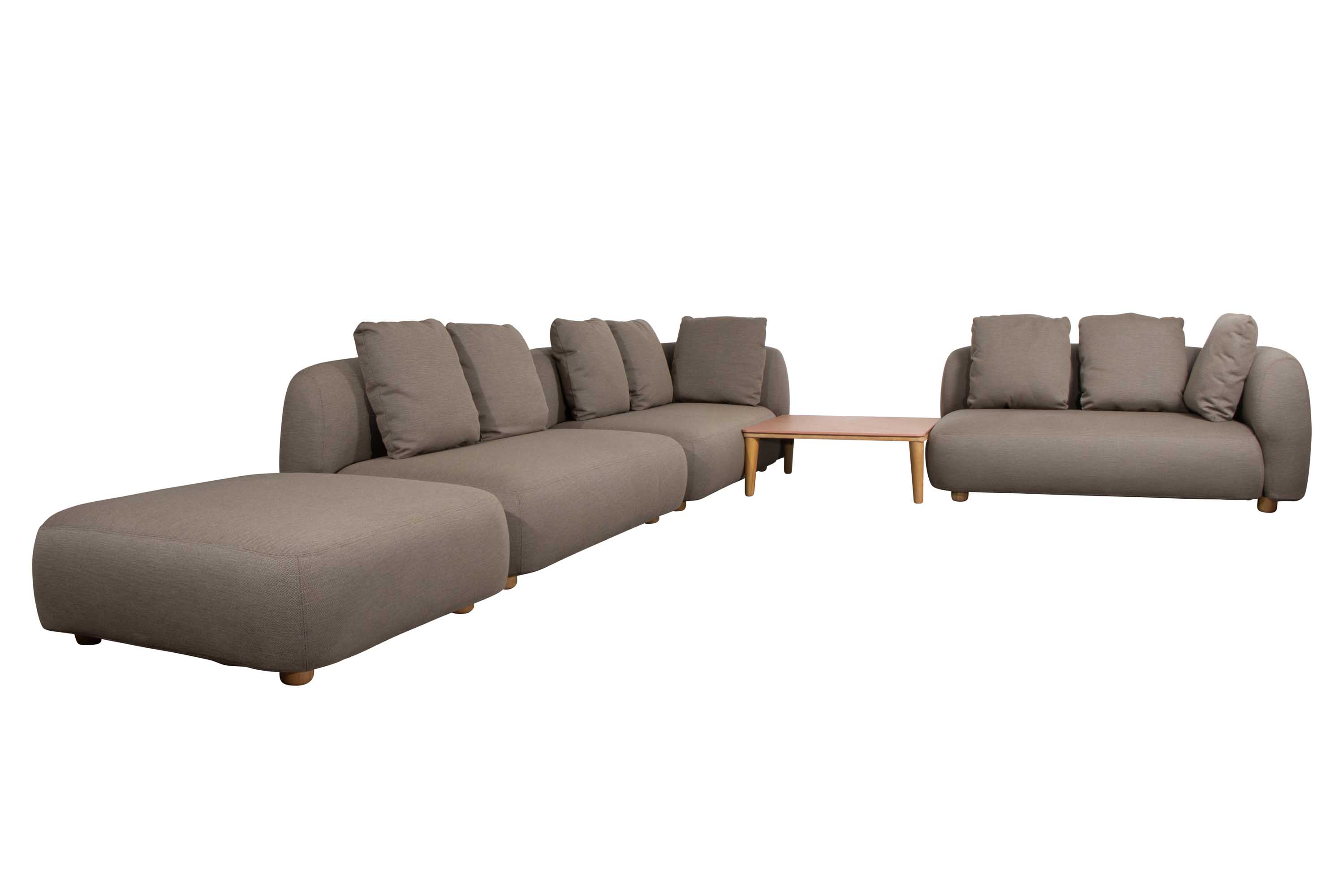 Cane-line Capture hörnsoffa Taupe 2st 2-sitsavslut HV, 2-sitsmodul, pall & bord