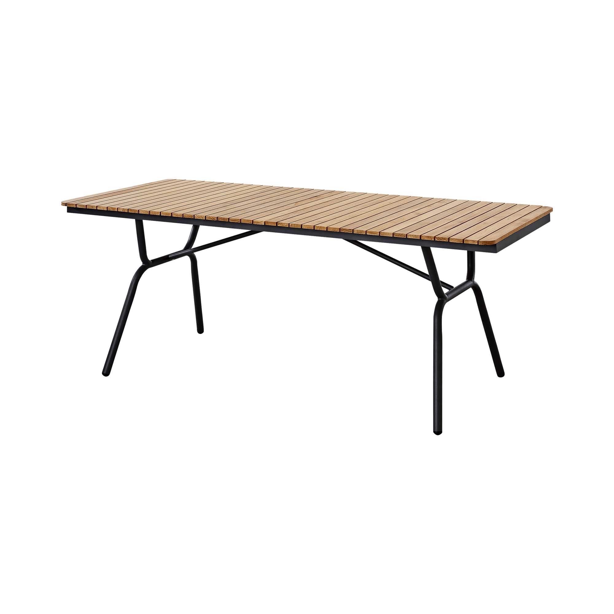 Cinas Parc matbord Teak/antracit 197,5 x 88 cm