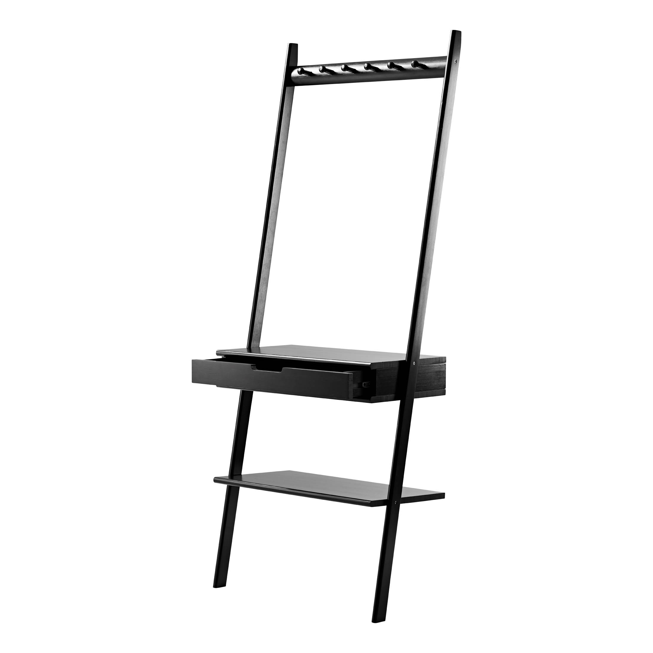 Cinas Noble hylla Svart Bambu
