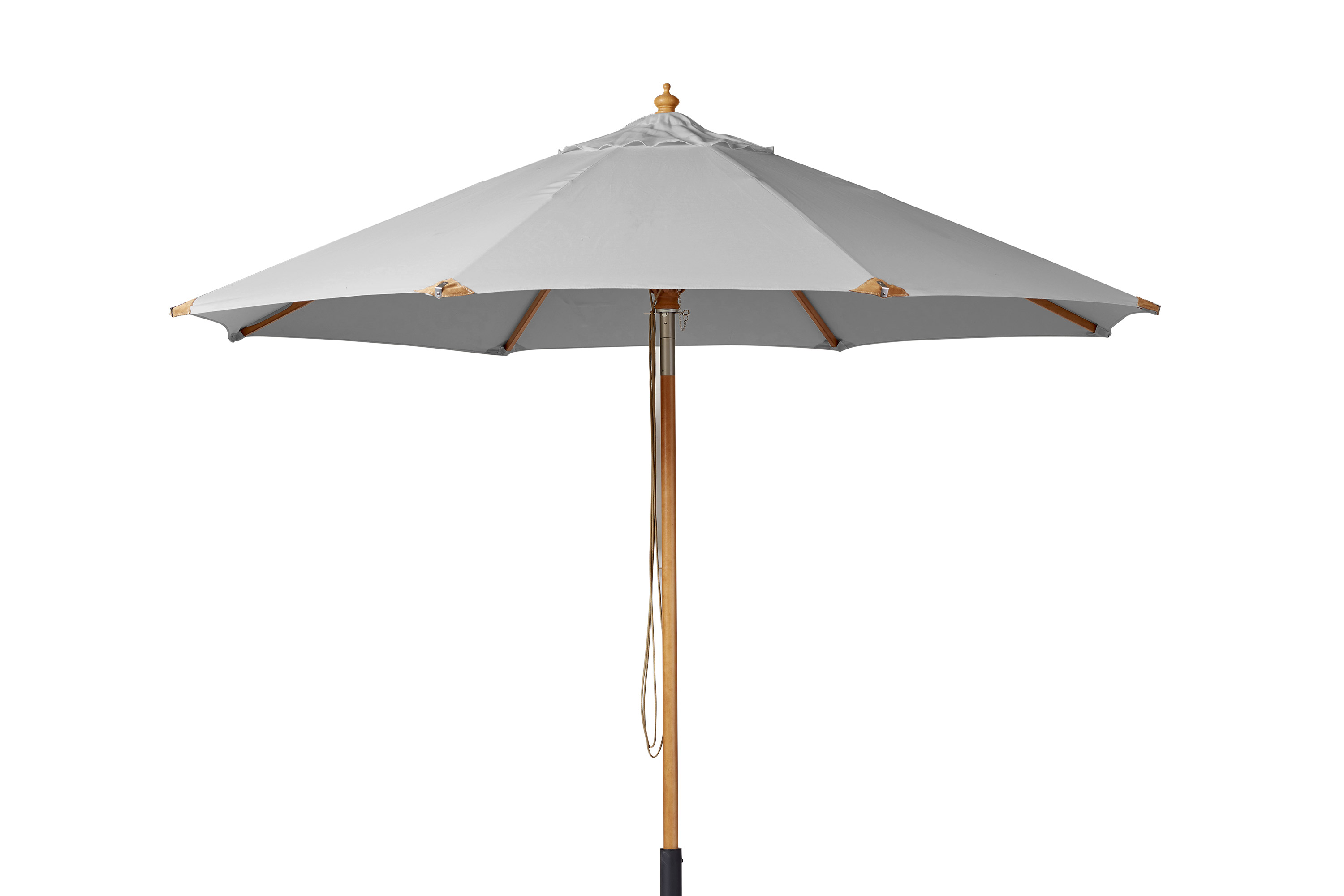Cinas Capri parasoll m. tilt Trälook/ljusgrå 2,5 m