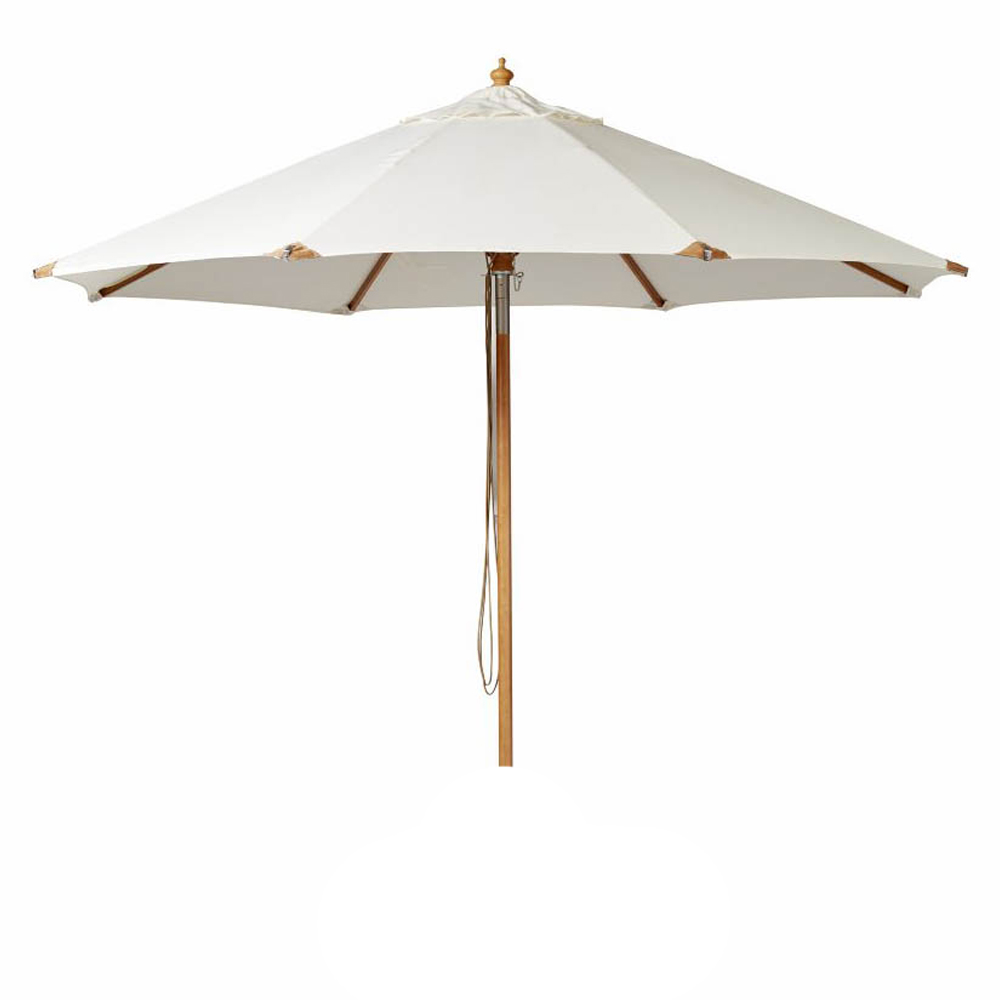 Cinas Capri parasoll m. tilt Trälook/offwhite 2,5 m