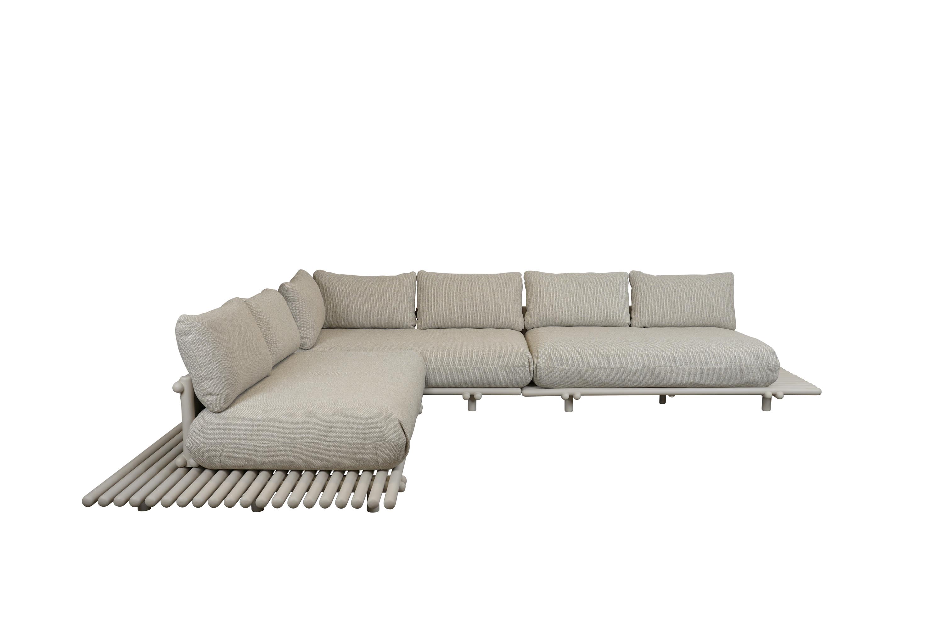 Cane-line Sticks hörnsoffa Aluminium/desert sand 3st 2-sitsmoduler