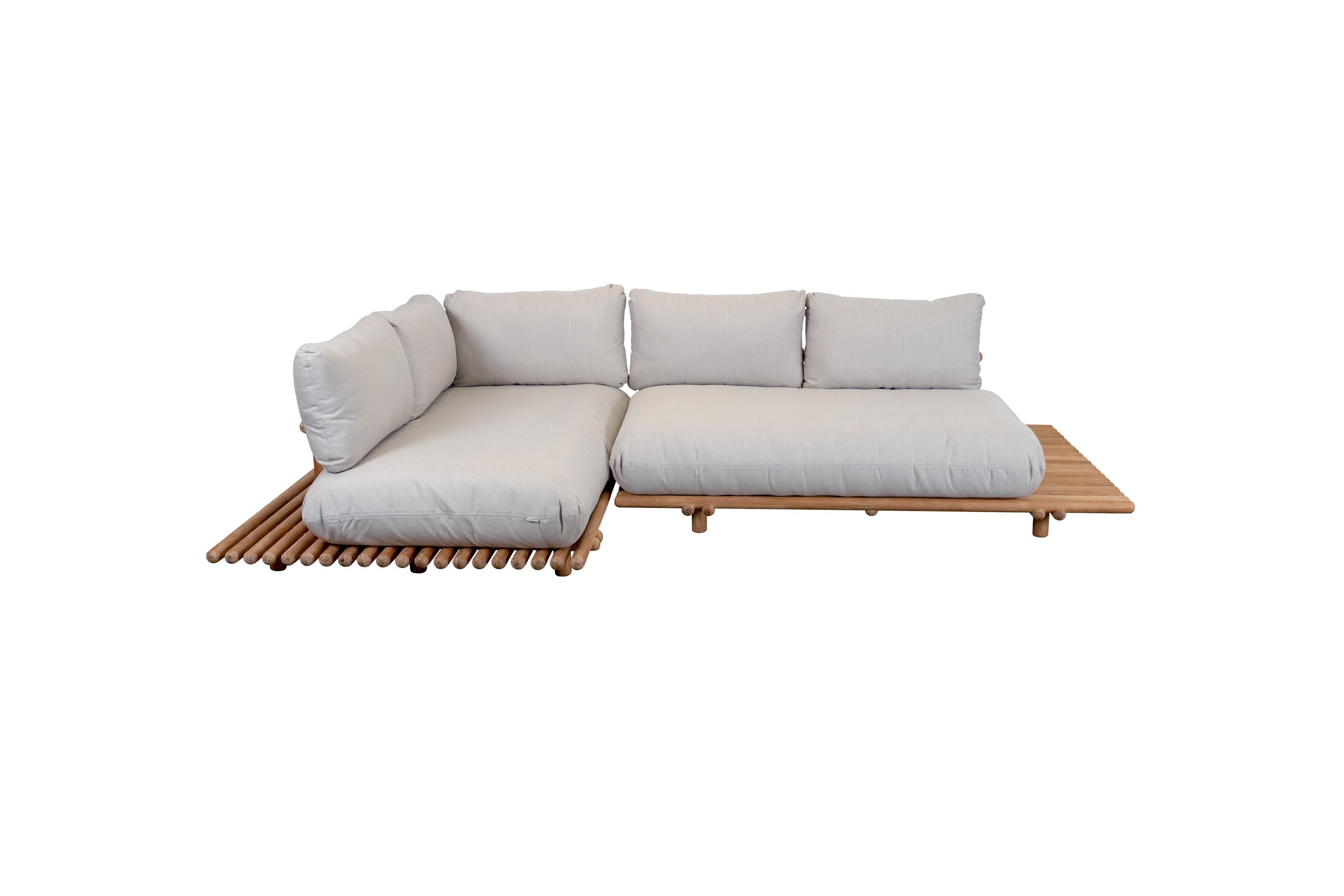 Cane-line Sticks hörnsoffa Teak/sand 2st 2-sitsmoduler