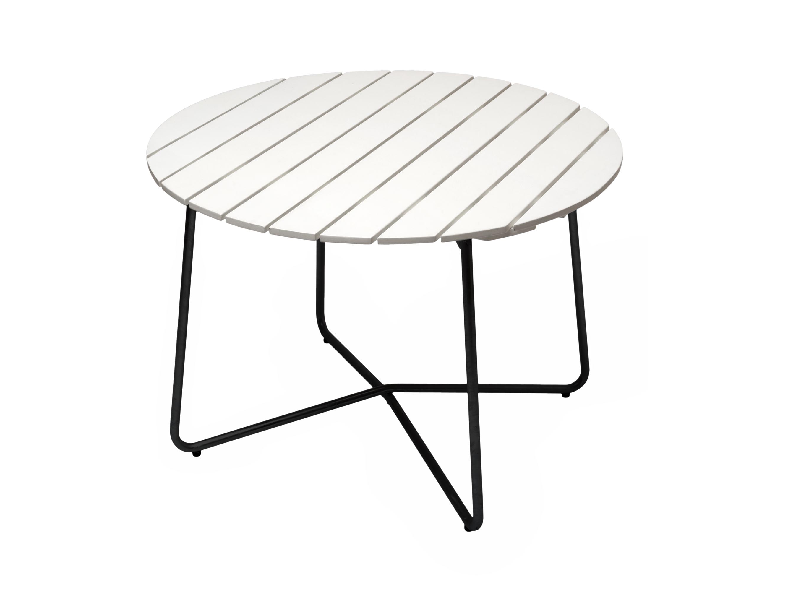 Grythyttan Stålmöbler Bord 9A 100 Vitlackad ek/svart 100 cm