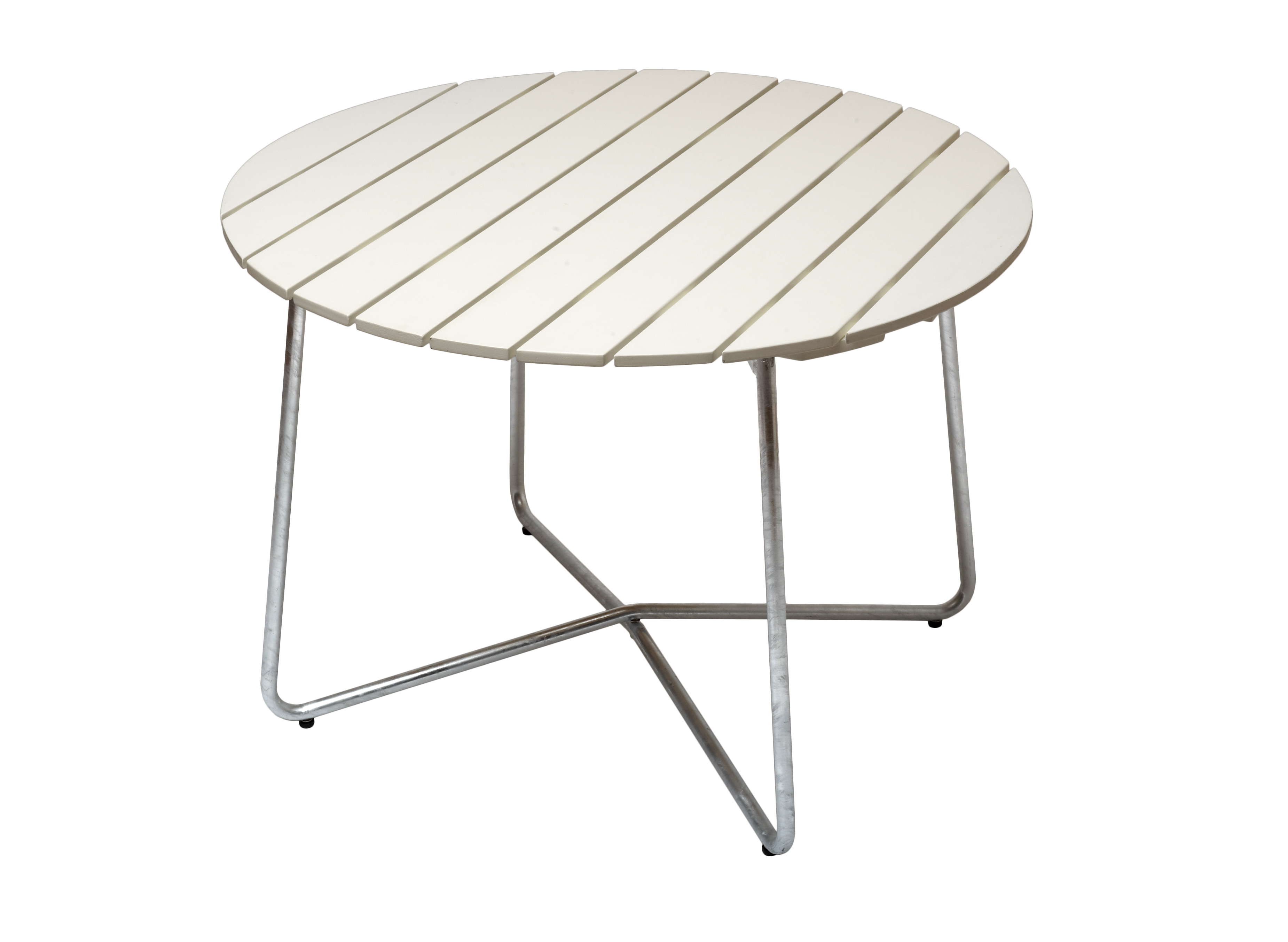 Grythyttan Stålmöbler Bord 9A 100 Vitlackad ek/galvat 100 cm