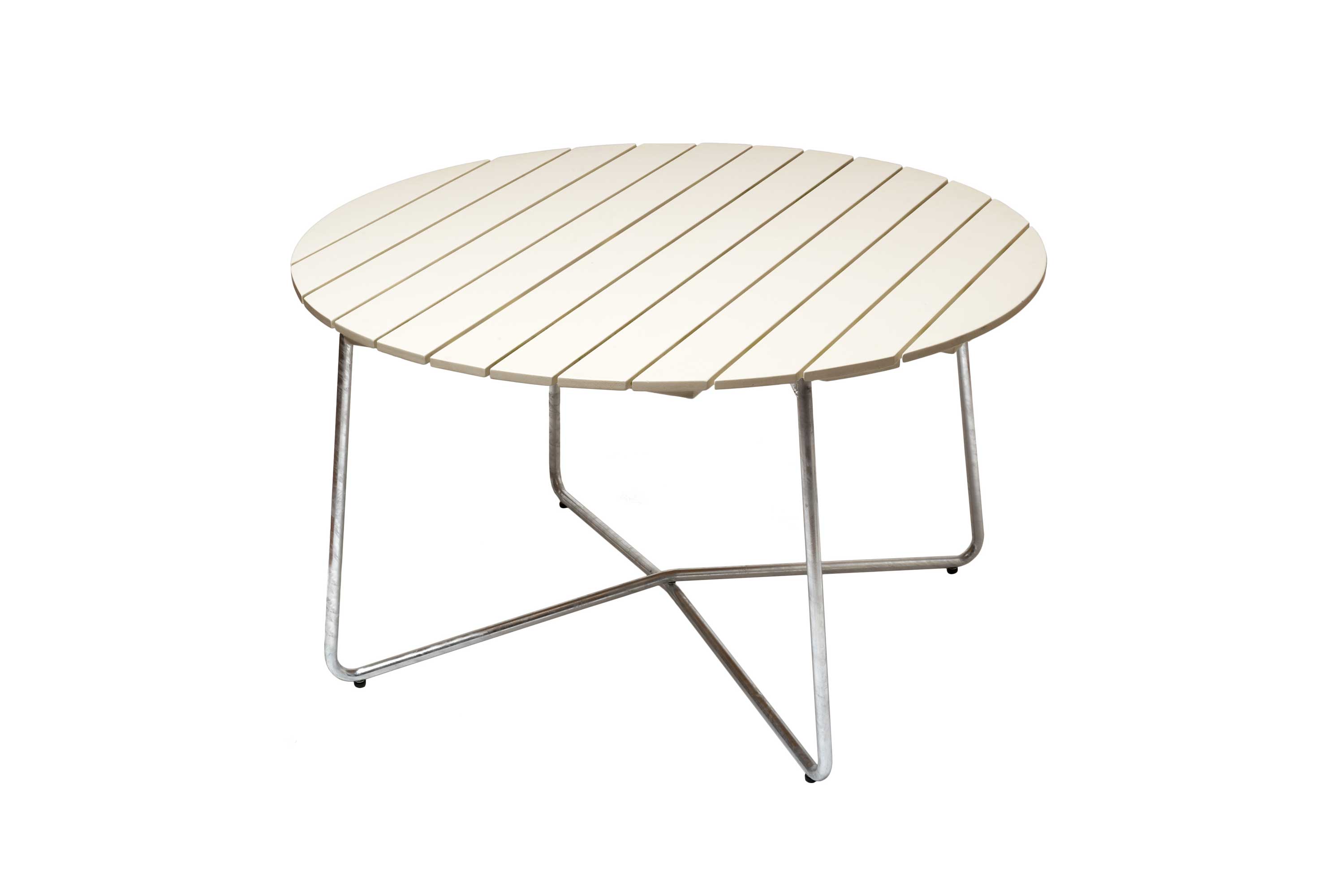Grythyttan Stålmöbler Bord 9A 120 Vitlackad ek/galvat 120 cm
