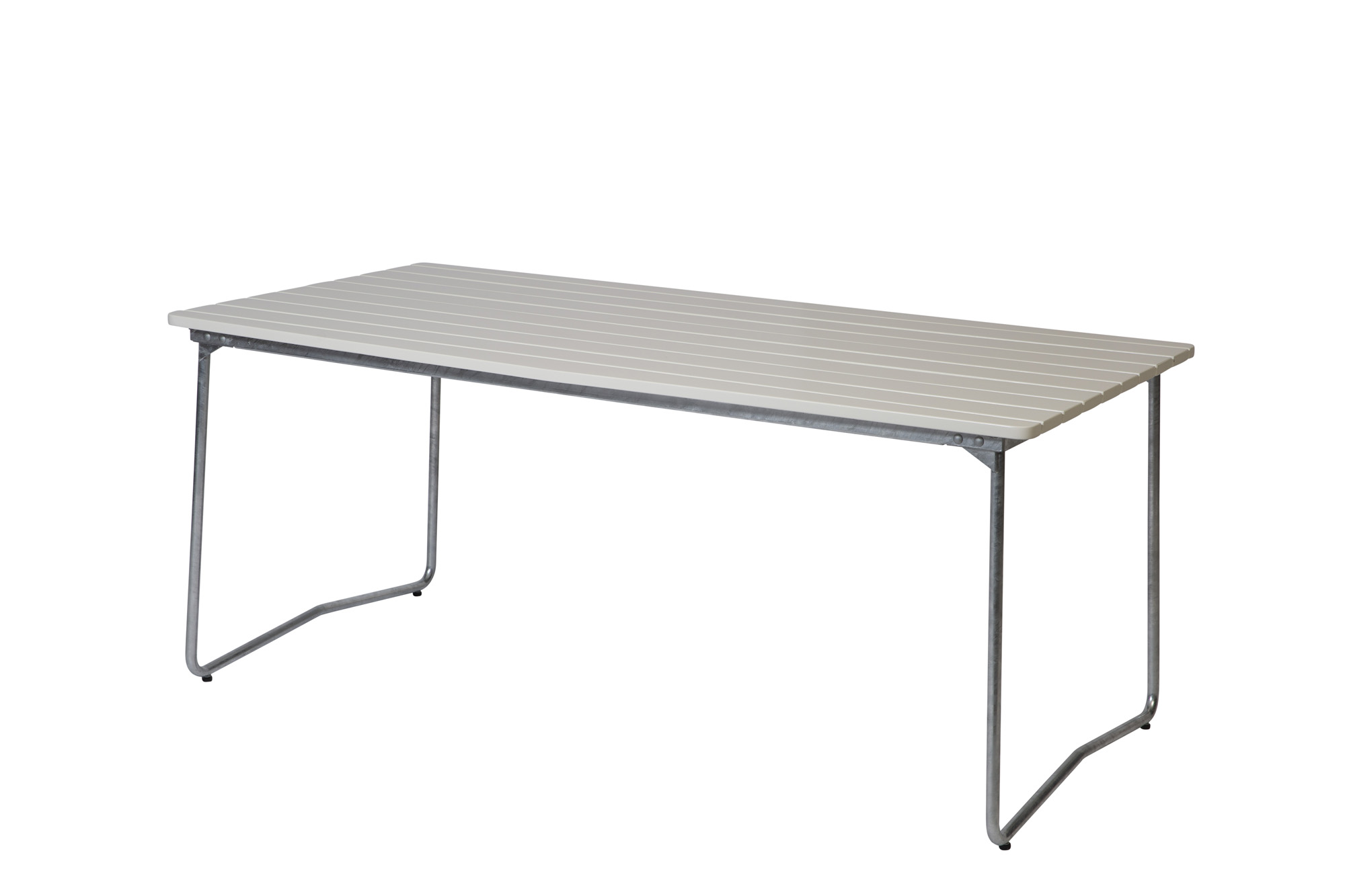 Grythyttan Stålmöbler Bord B31 Vitlackad ek/galvat 170 x 92 cm