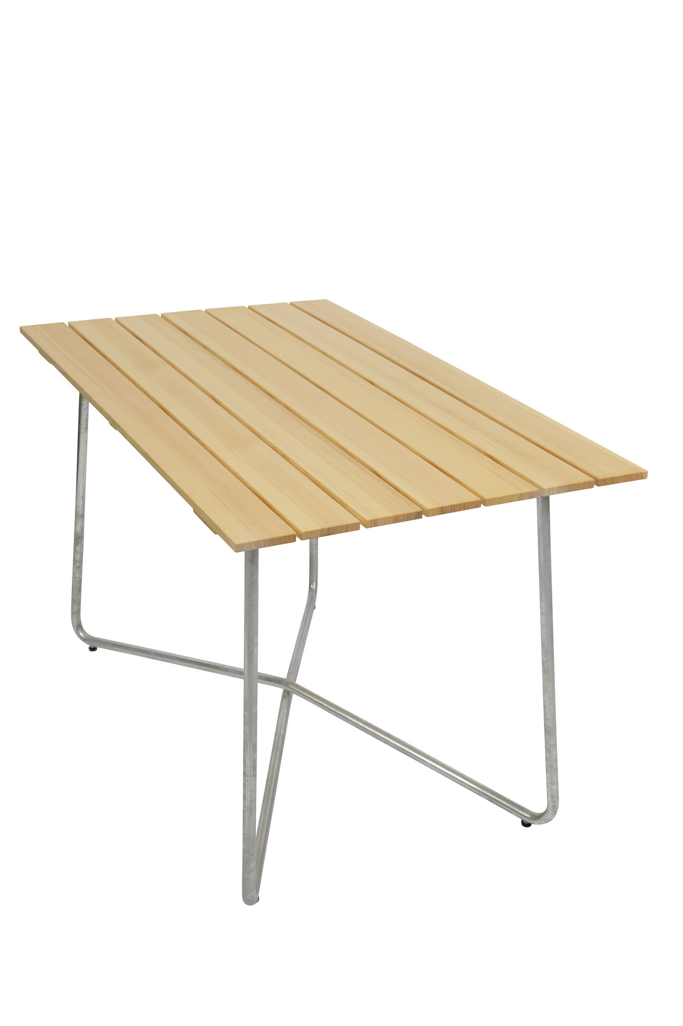 Grythyttan Stålmöbler Bord B25A Oljad furu/galvat 120 x 70 cm