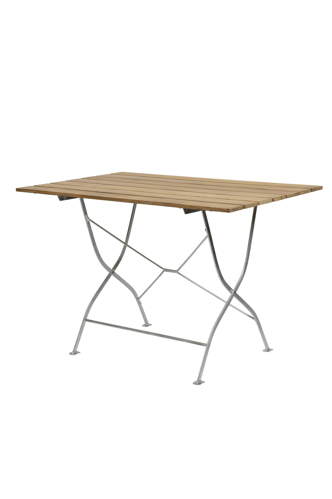 Bryggeri matbord Teak/galvat 110 x 70 cm Grythyttan Stålmöbler - utemöbler