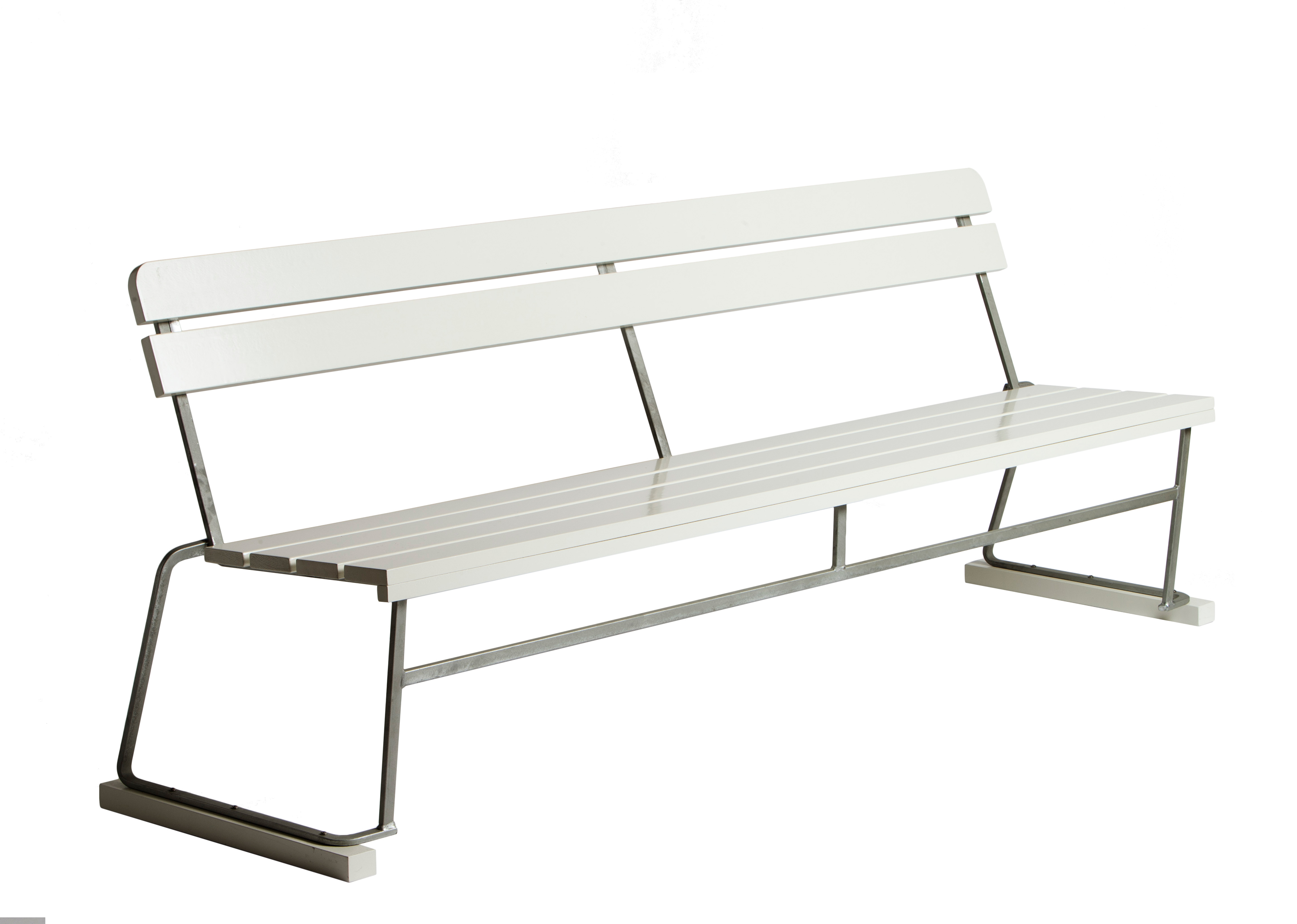Grythyttan Stålmöbler Soffa 5 Vitlackad ek/galvat
