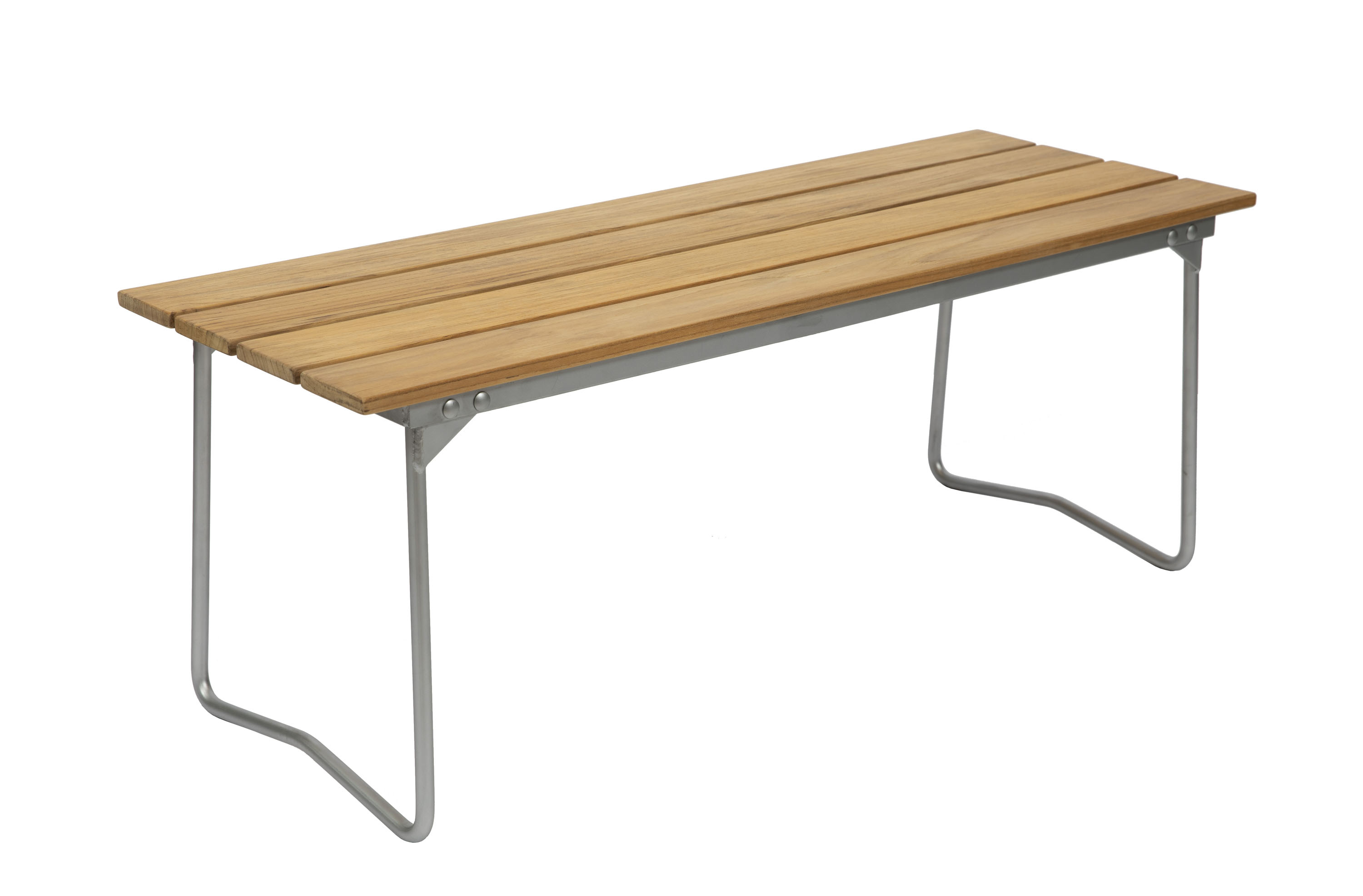 Grythyttan Stålmöbler Bänk 8 Teak/galvat 110 x 40 cm