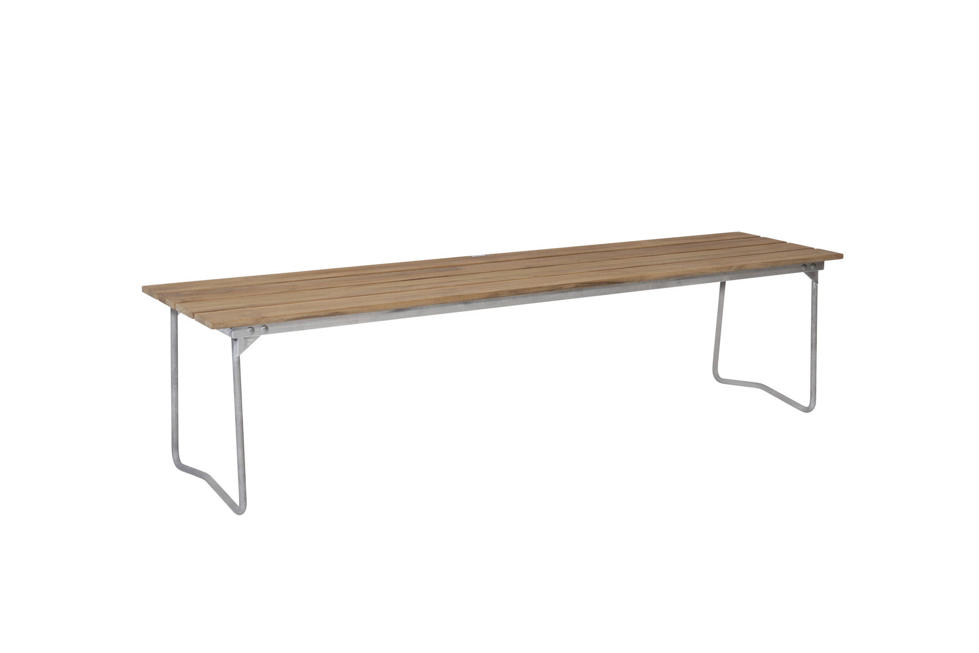 Grythyttan Stålmöbler Bänk 9 Teak/galvat 170 cm