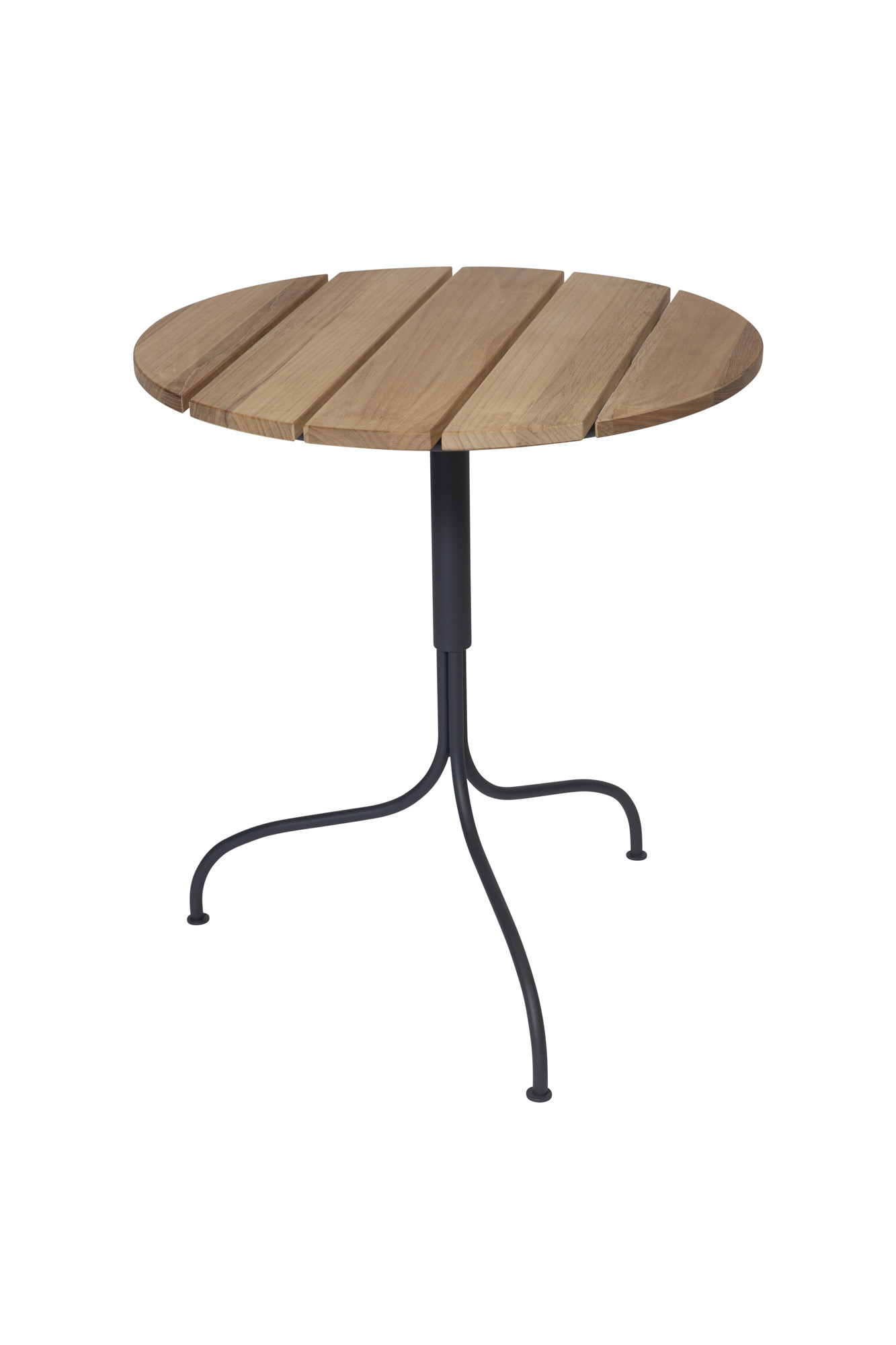 Grythyttan Stålmöbler Akleja cafébord Teak/mörkgrå 65 cm