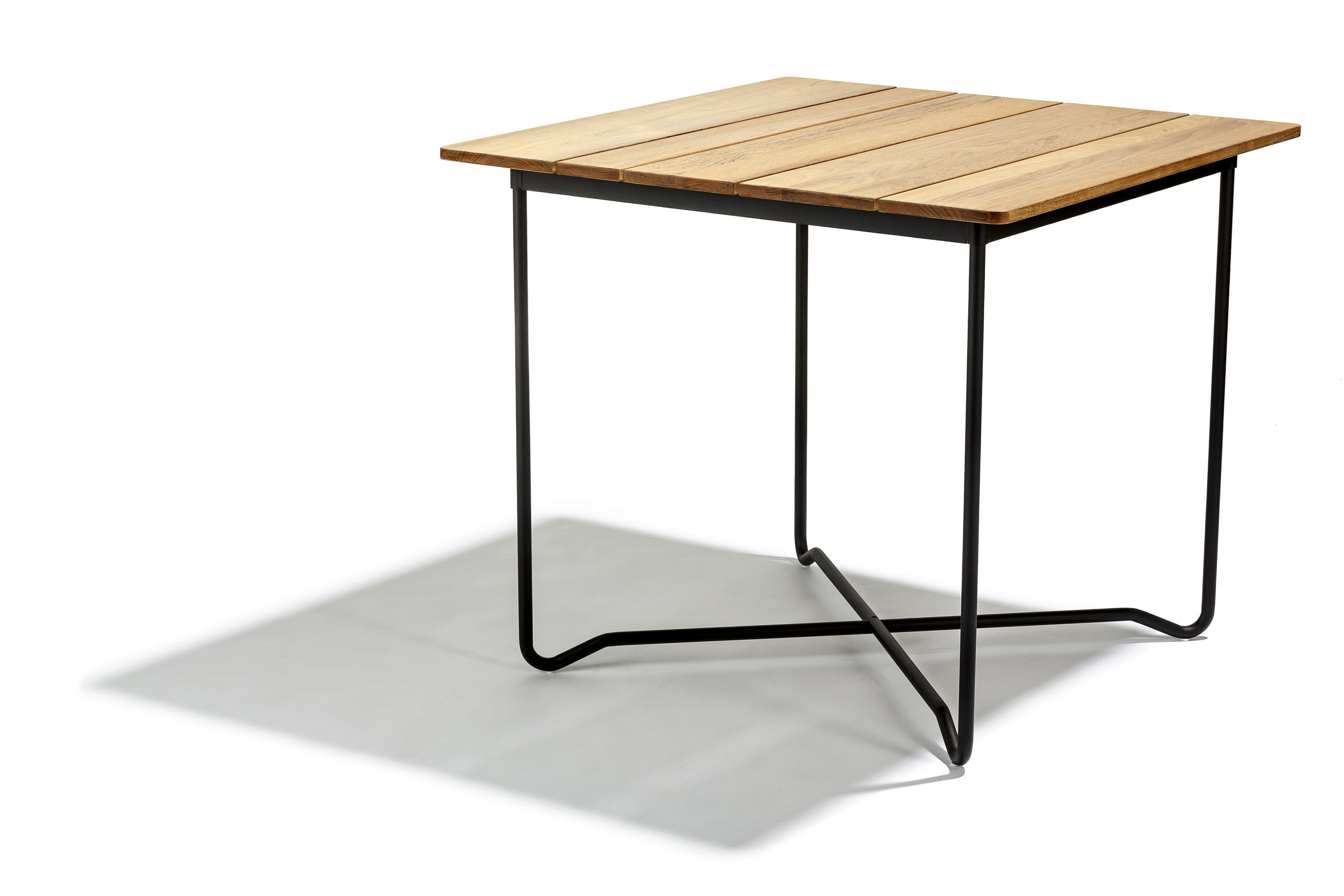 Skargaarden Grinda matbord Teak/svart 85 x 85 cm