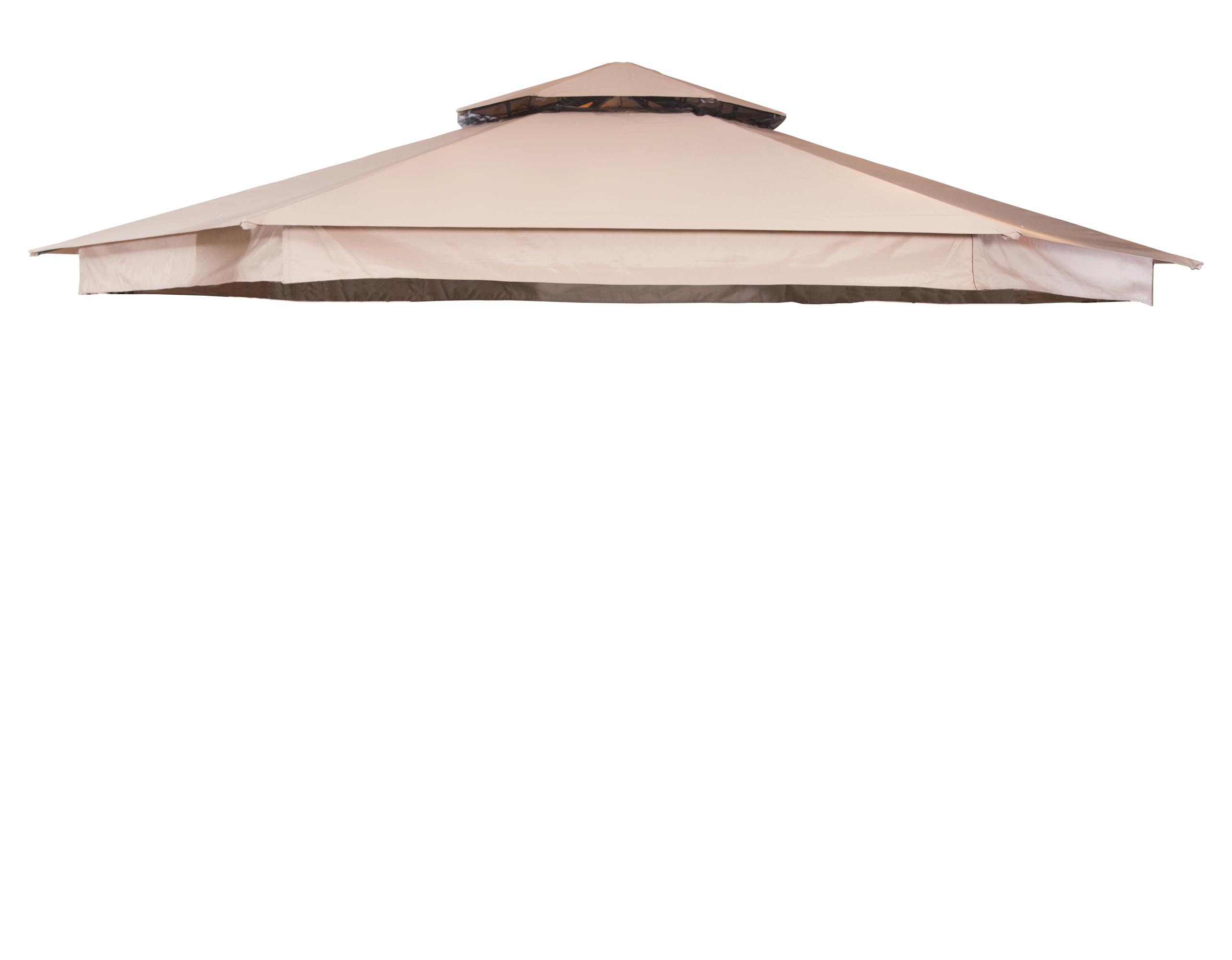 Hillerstorp Paviljongtak luxor Mörkbeige 6-kantig 4m