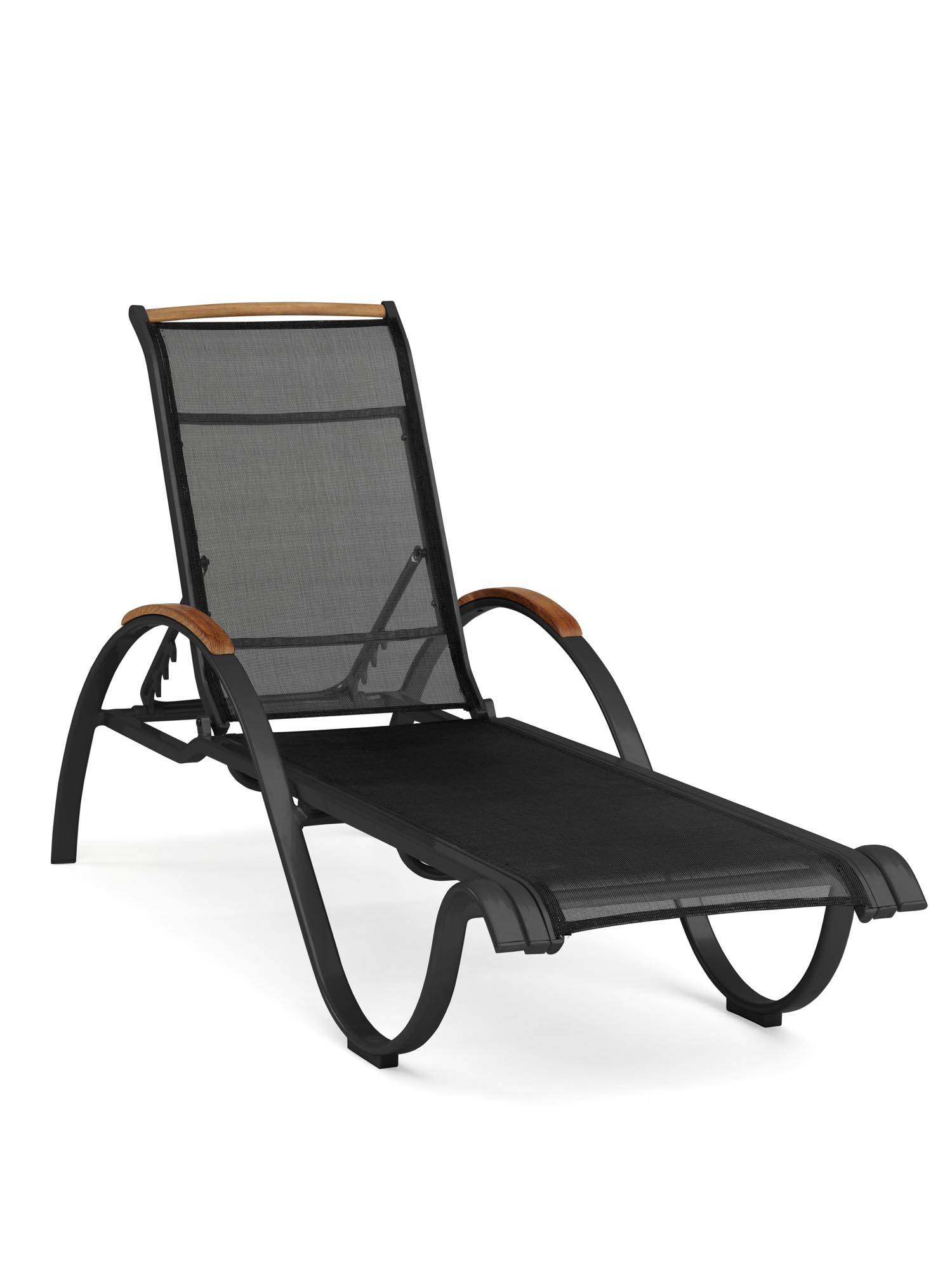Hillerstorp Nydala solsäng Svart/teak