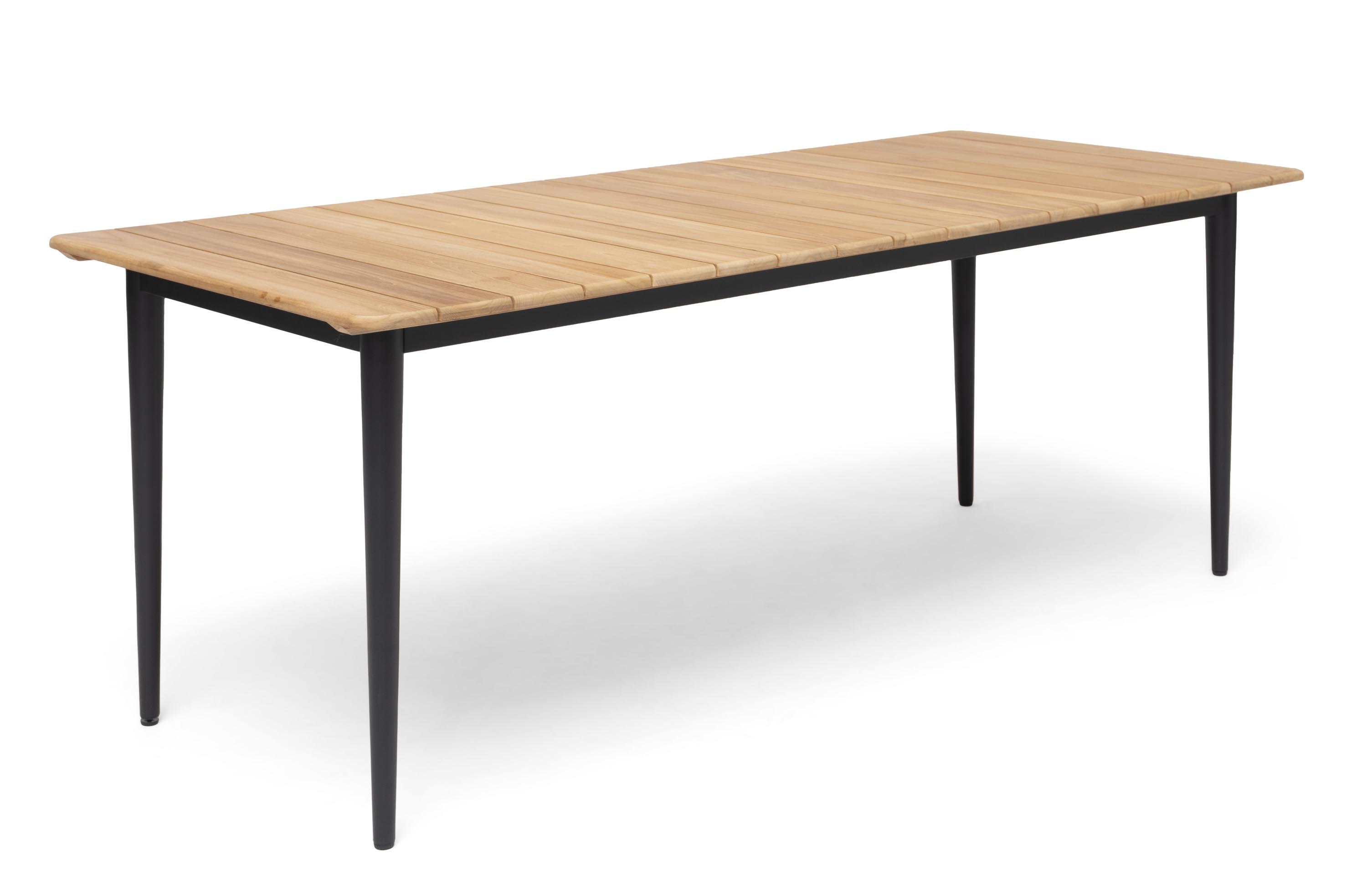 Hillerstorp Lerdala matbord Teak/svart 210 x 90 cm