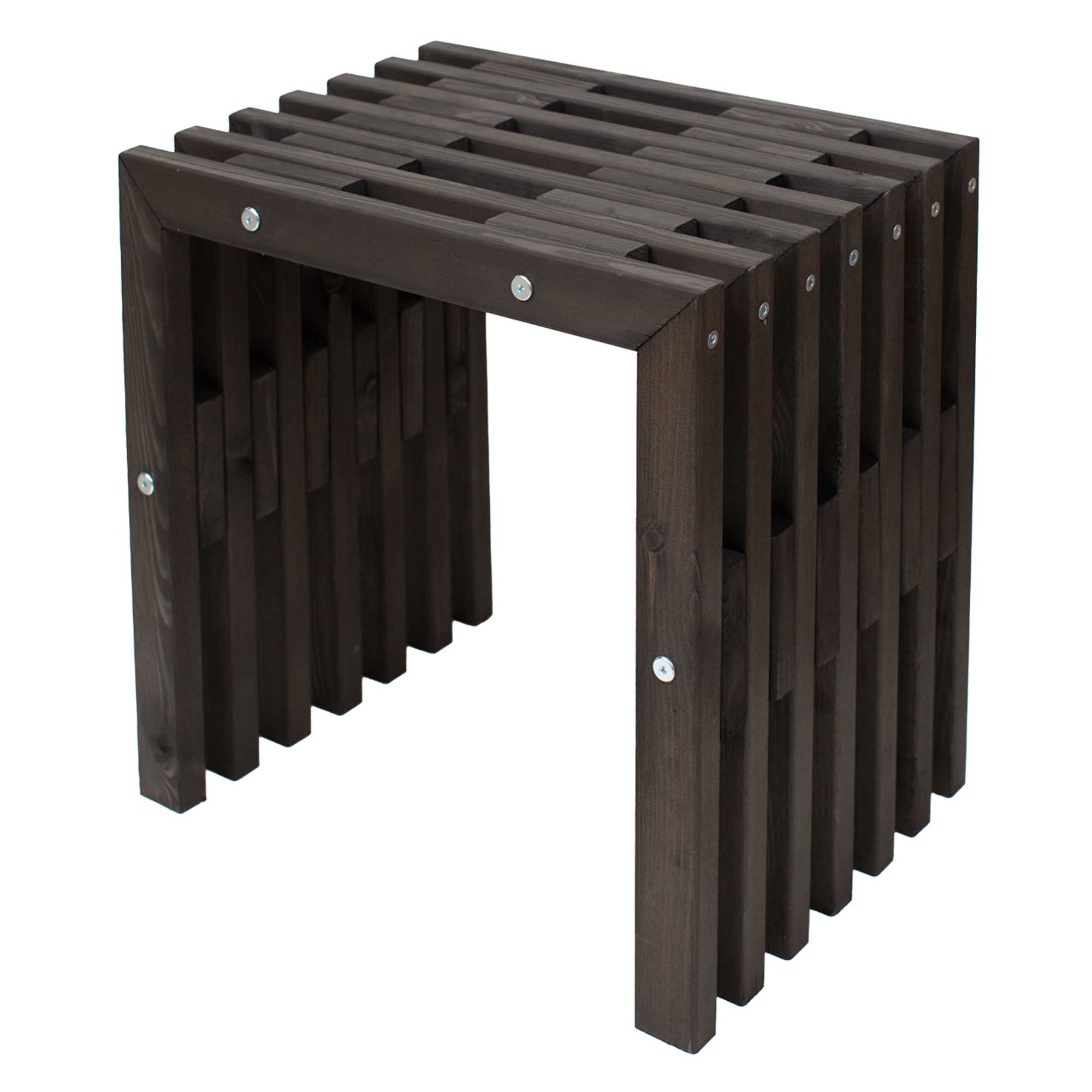Hillerstorp D-bench bänk Svartoljad furu 45 cm