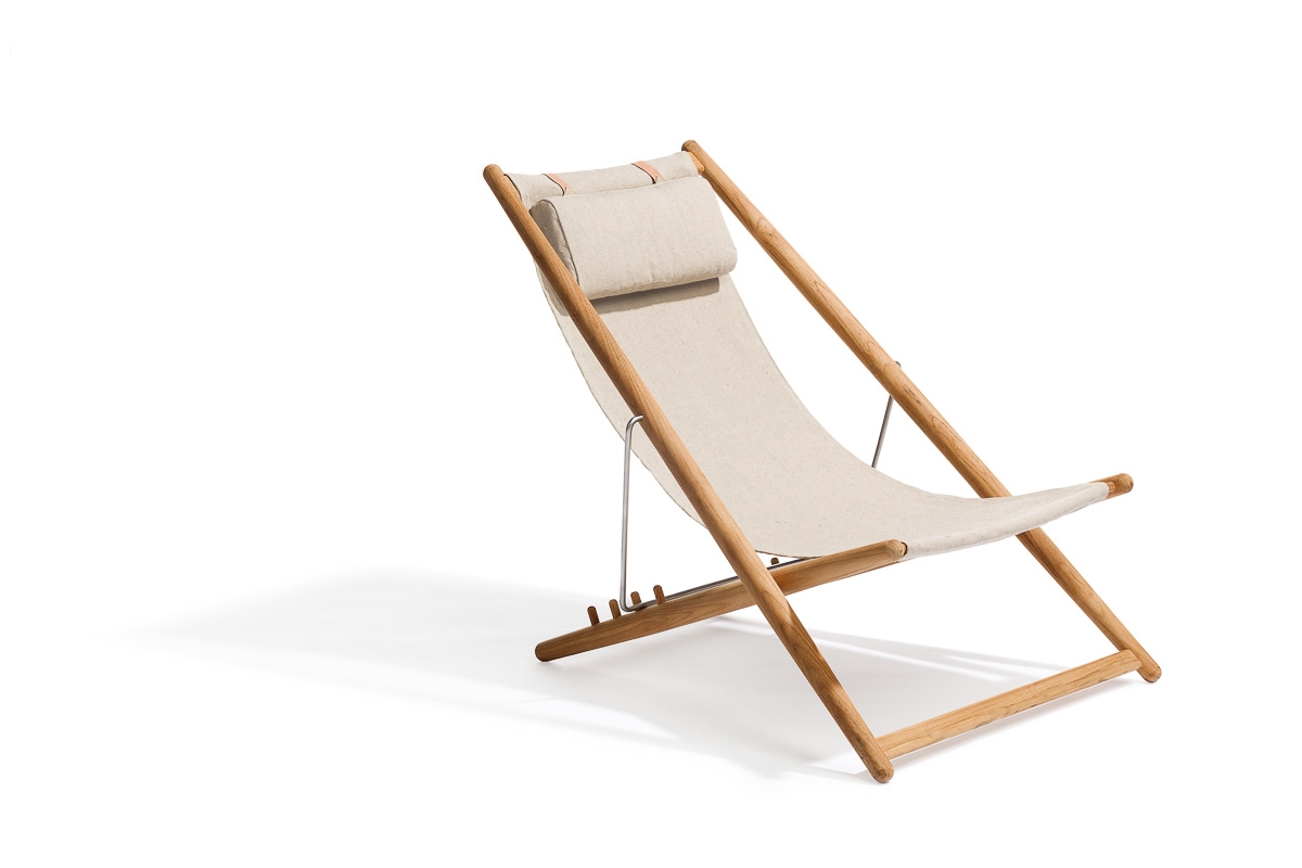 Skargaarden H55 vilstol Teak/beige Papyrus