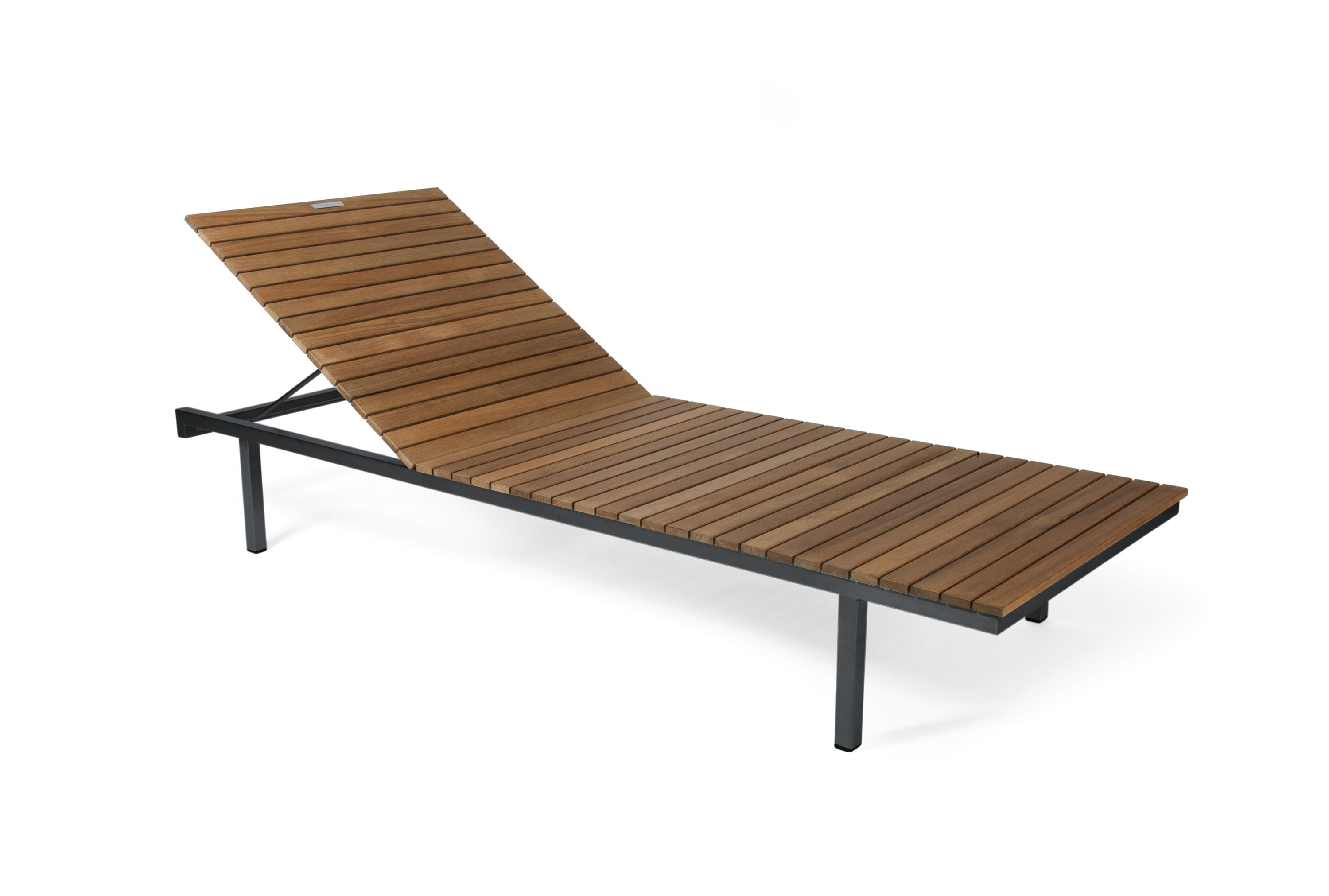 Skargaarden Häringe solvagn Teak med sunbrella Rostfrittstål svart