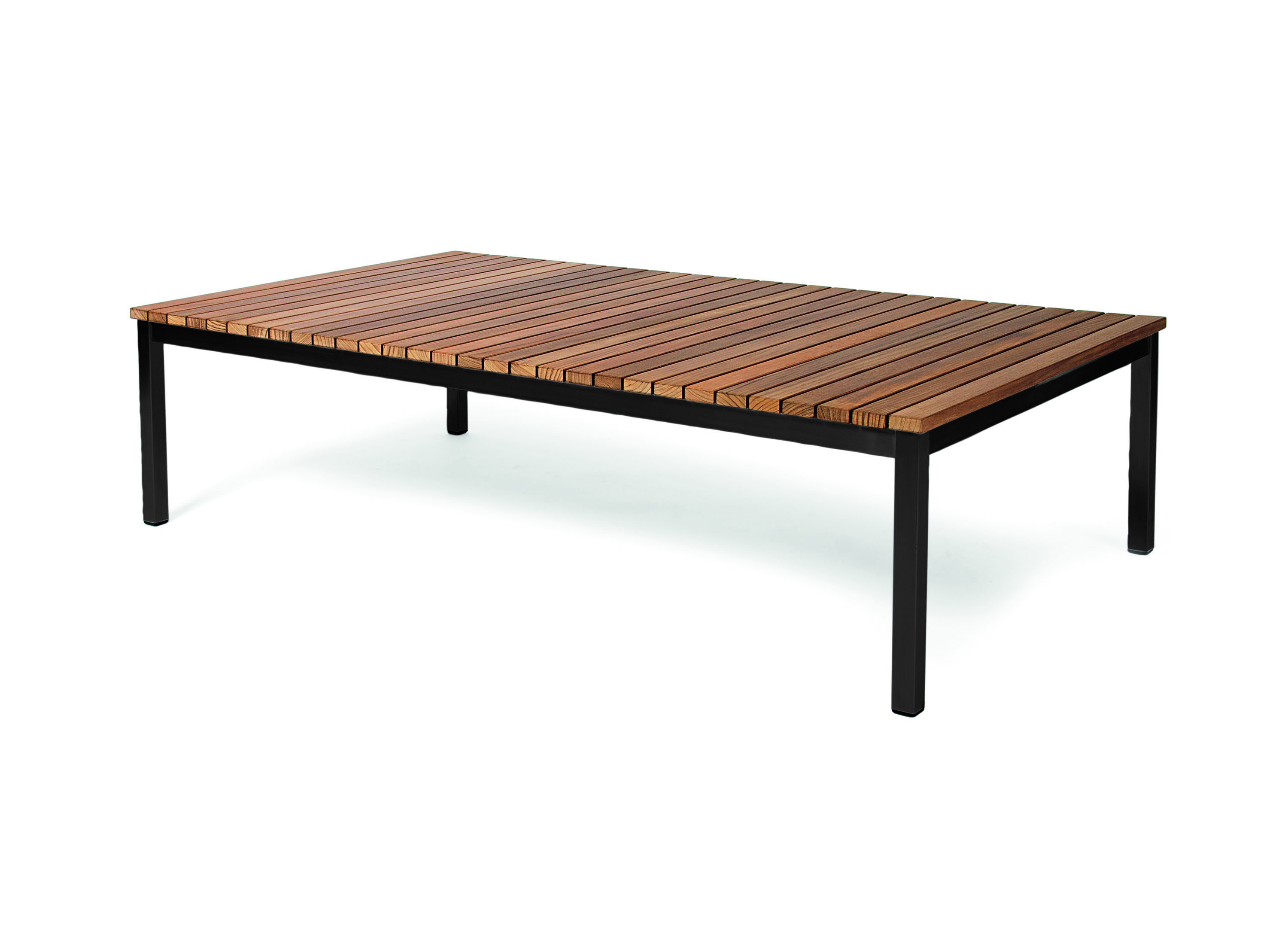 Skargaarden Häringe soffbordd Teak/rostfrittstål svart 148 x 85 cm