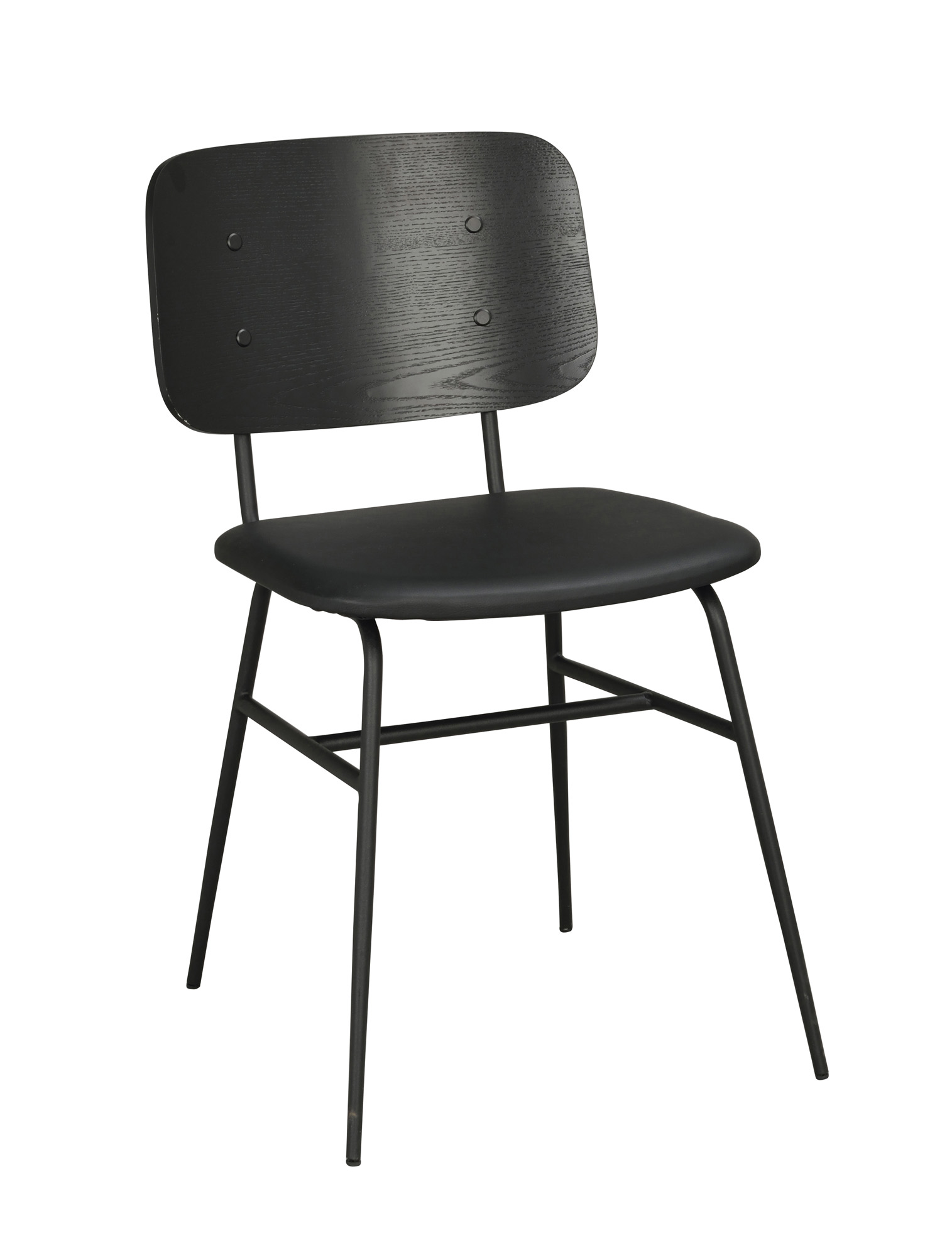 Rowico Home Brent stol Svart ask/svart sits/svarta ben