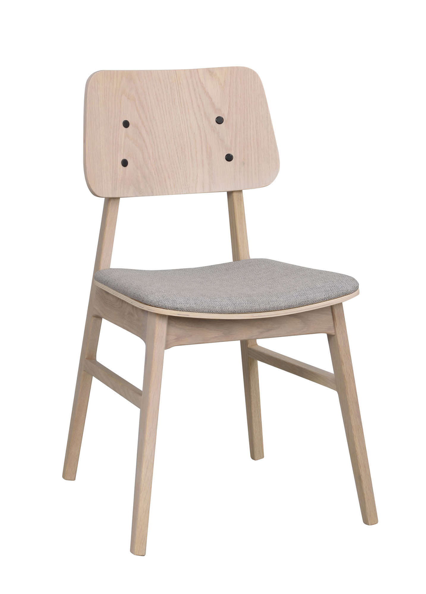 Rowico Home Nagano stol Ljusgrå Textil/vitpigmenterad