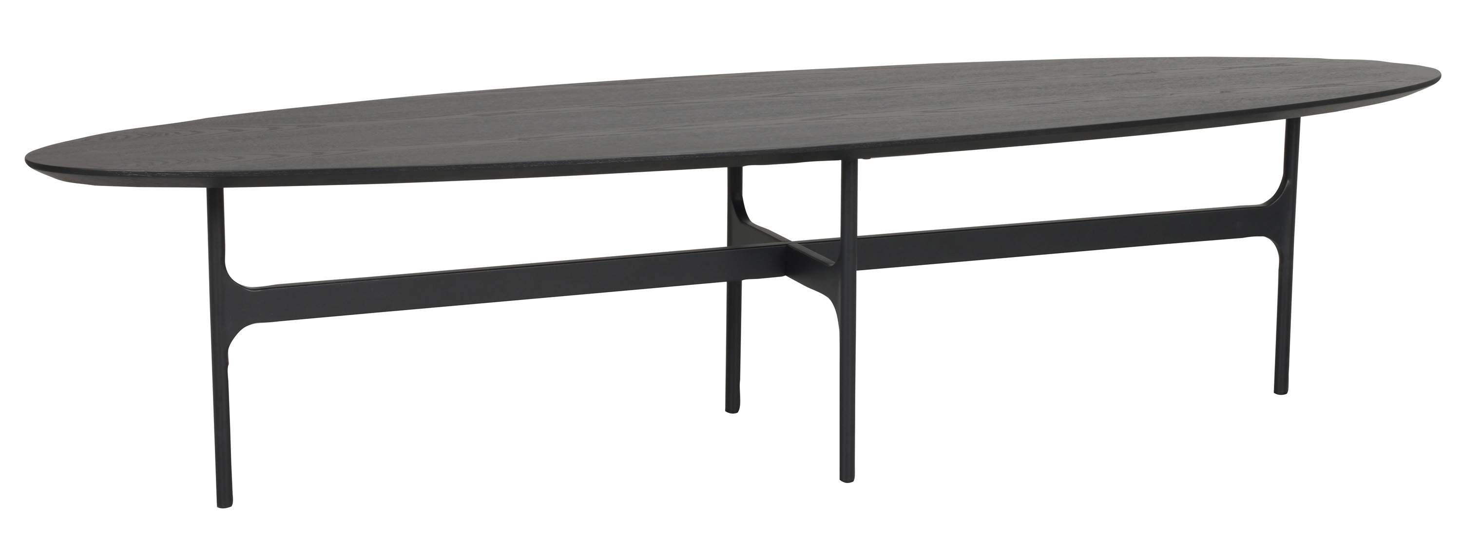 Rowico Home Colton soffbord Svart ask/svart metall 180 x 50 cm