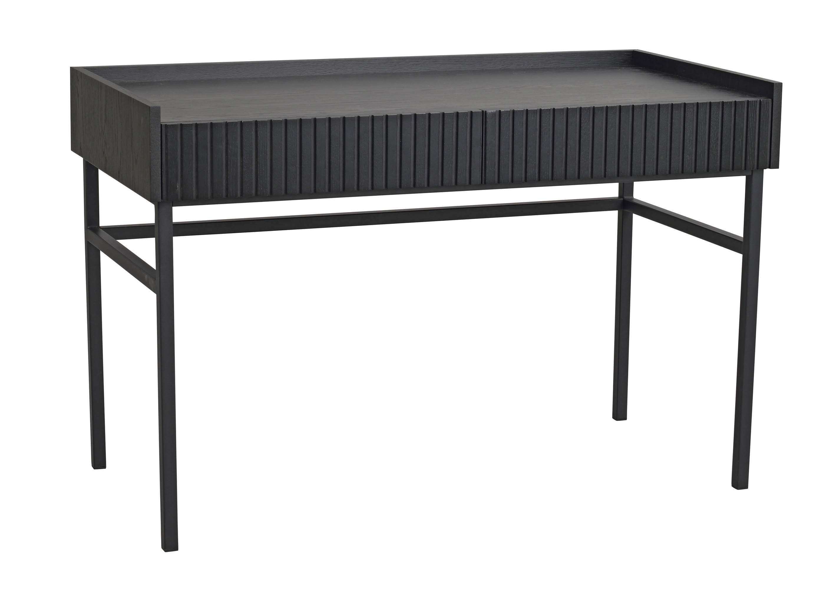 Rowico Home Halifax skrivbord Svart ek/svart metall 120 x 61 cm
