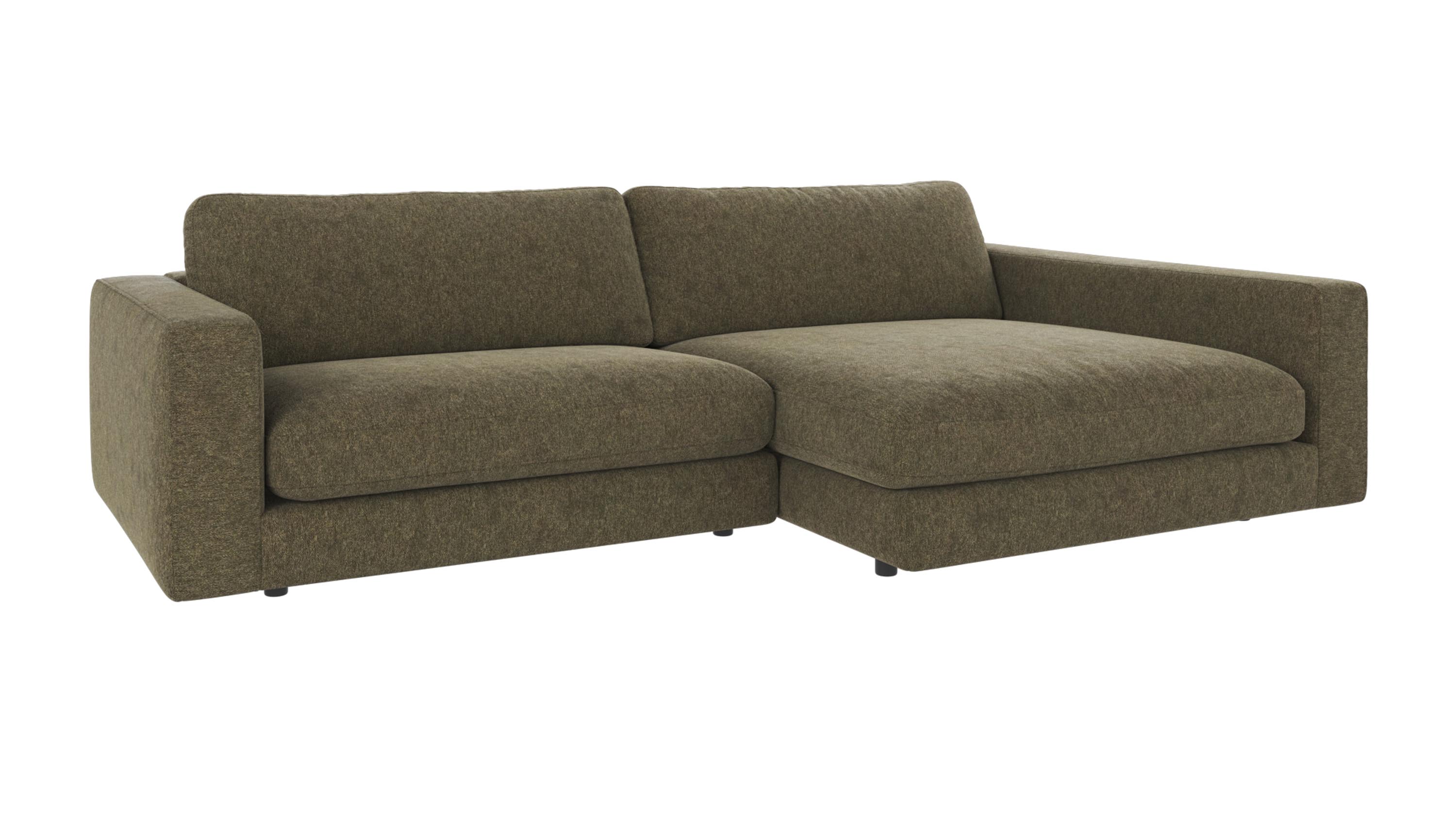Rowico Home Duncan 3-sitssoffa med schäslong H Grön (Brenda 77) 258 x 150 x 78 cm