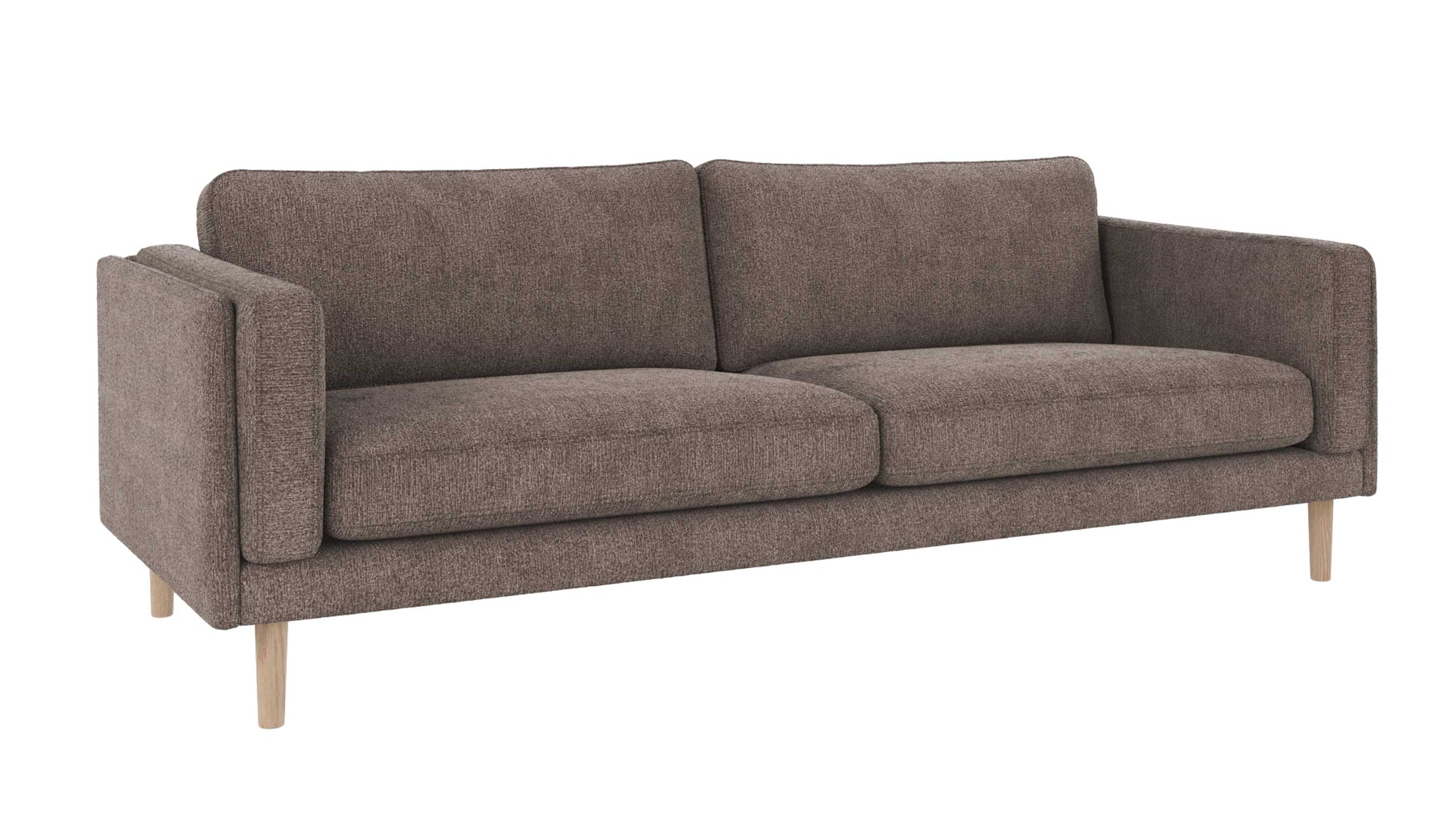 Rowico Home Braden 3-sitssoffa Mörk beige (Greg 7) Vitpigmenterade ekben