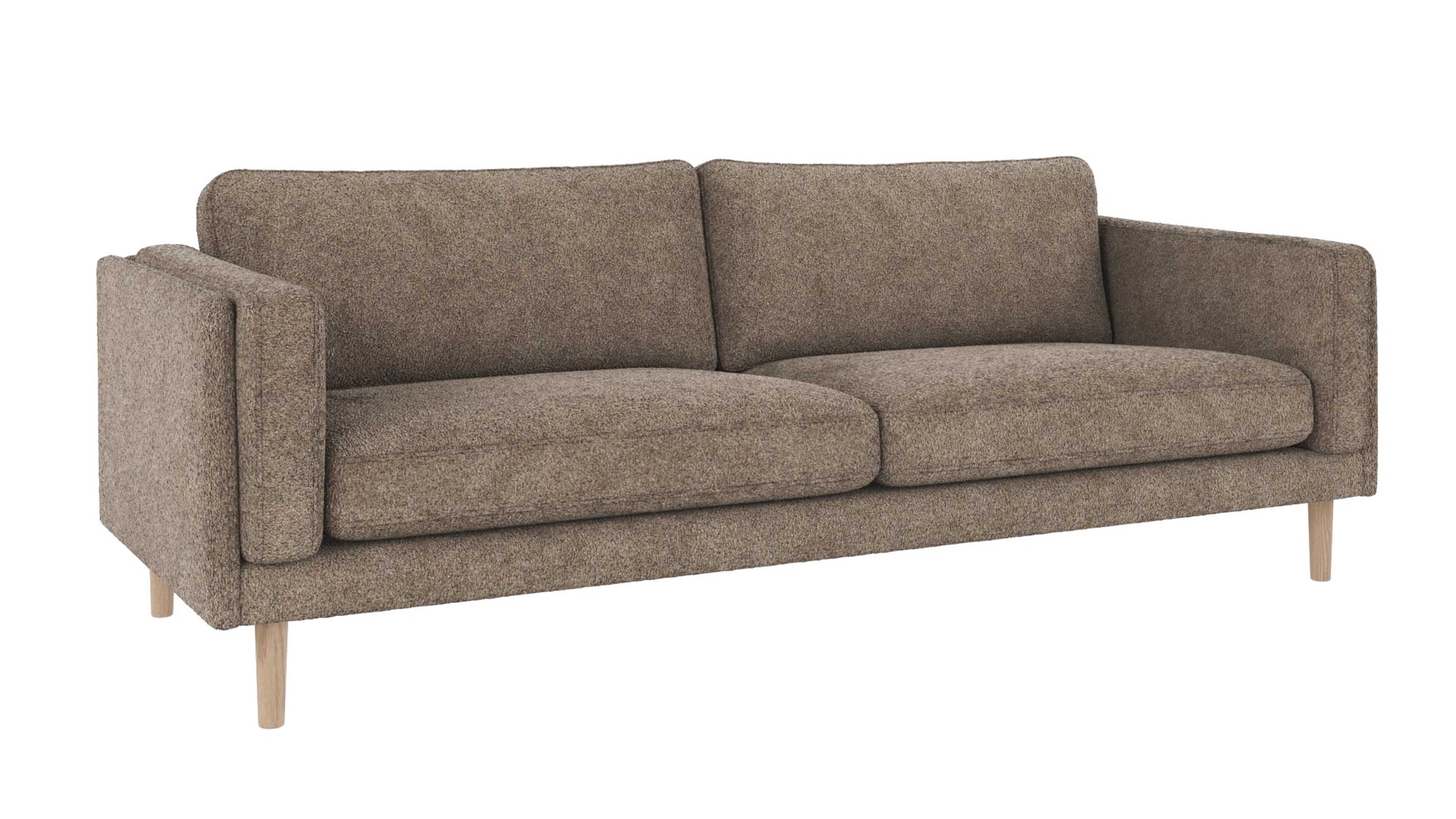 Rowico Home Braden 3-sitssoffa Mörk beige (Anna 6) Vitpigmenterade ekben