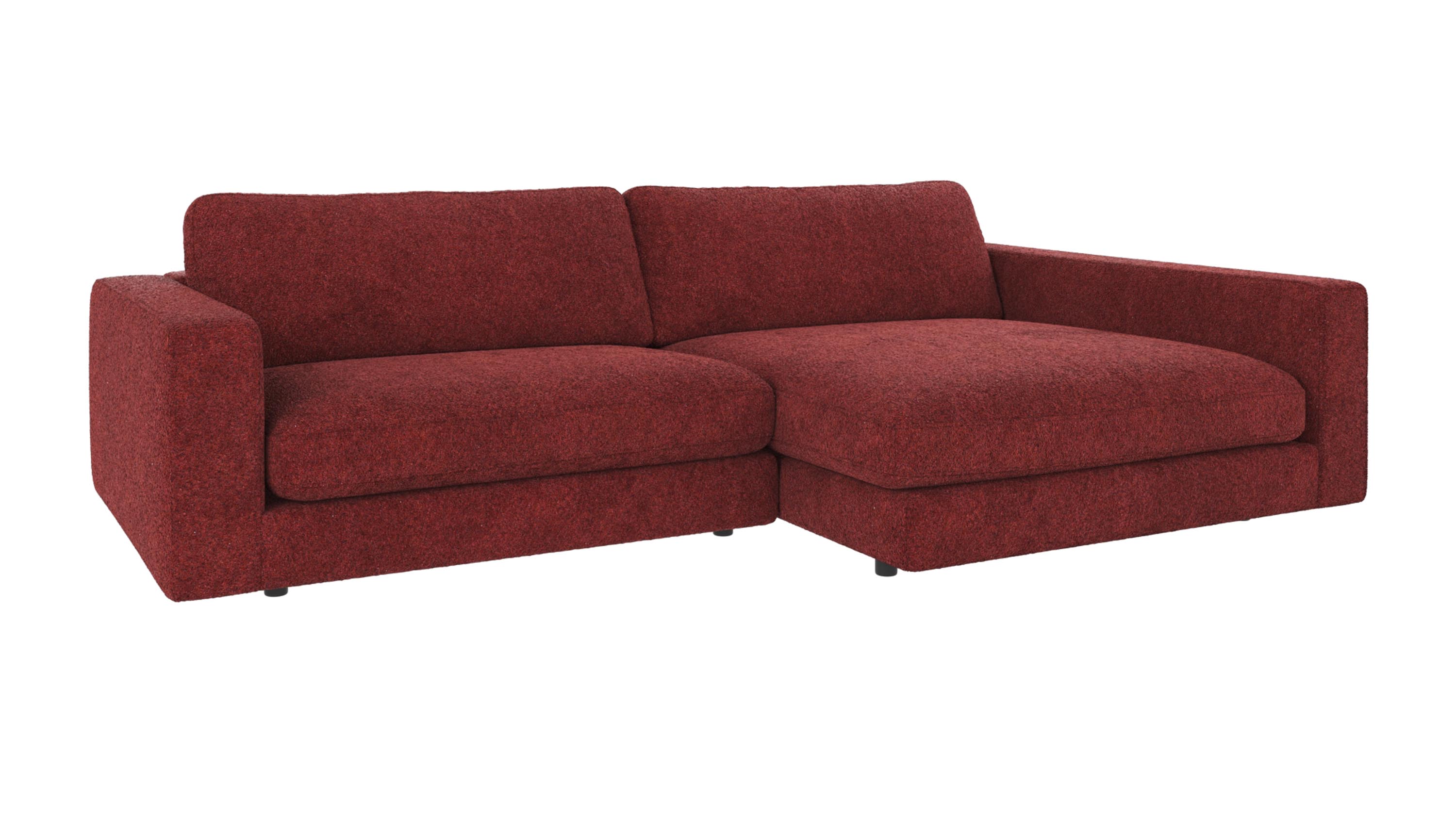 Rowico Home Duncan 3-sitssoffa med schäslong H Röd (Anna 8) 258 x 150 x 78 cm