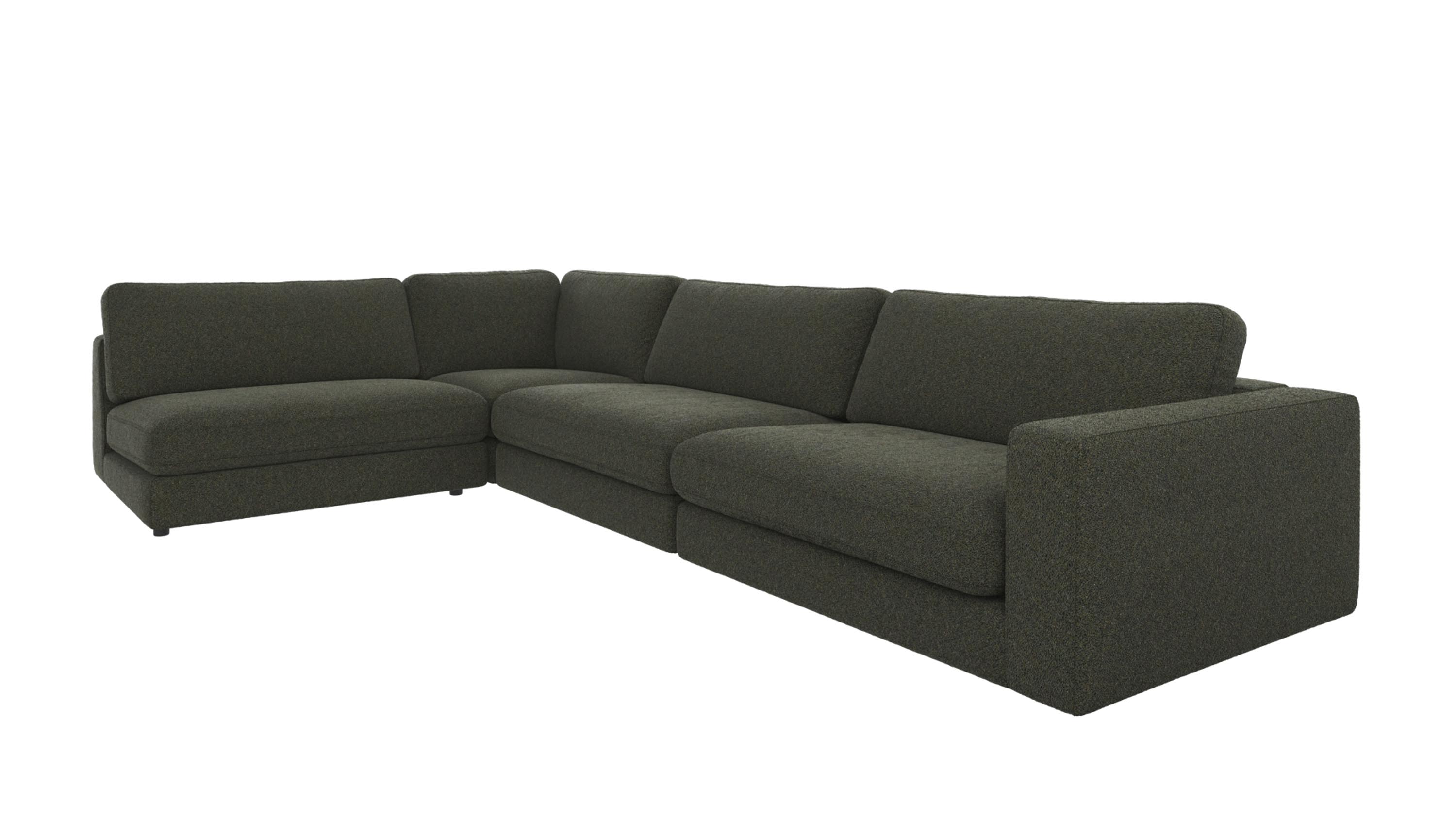 Rowico Home Duncan hörnsoffa öppen V Grön (Alice 162) 345 x 216 x 78 cm