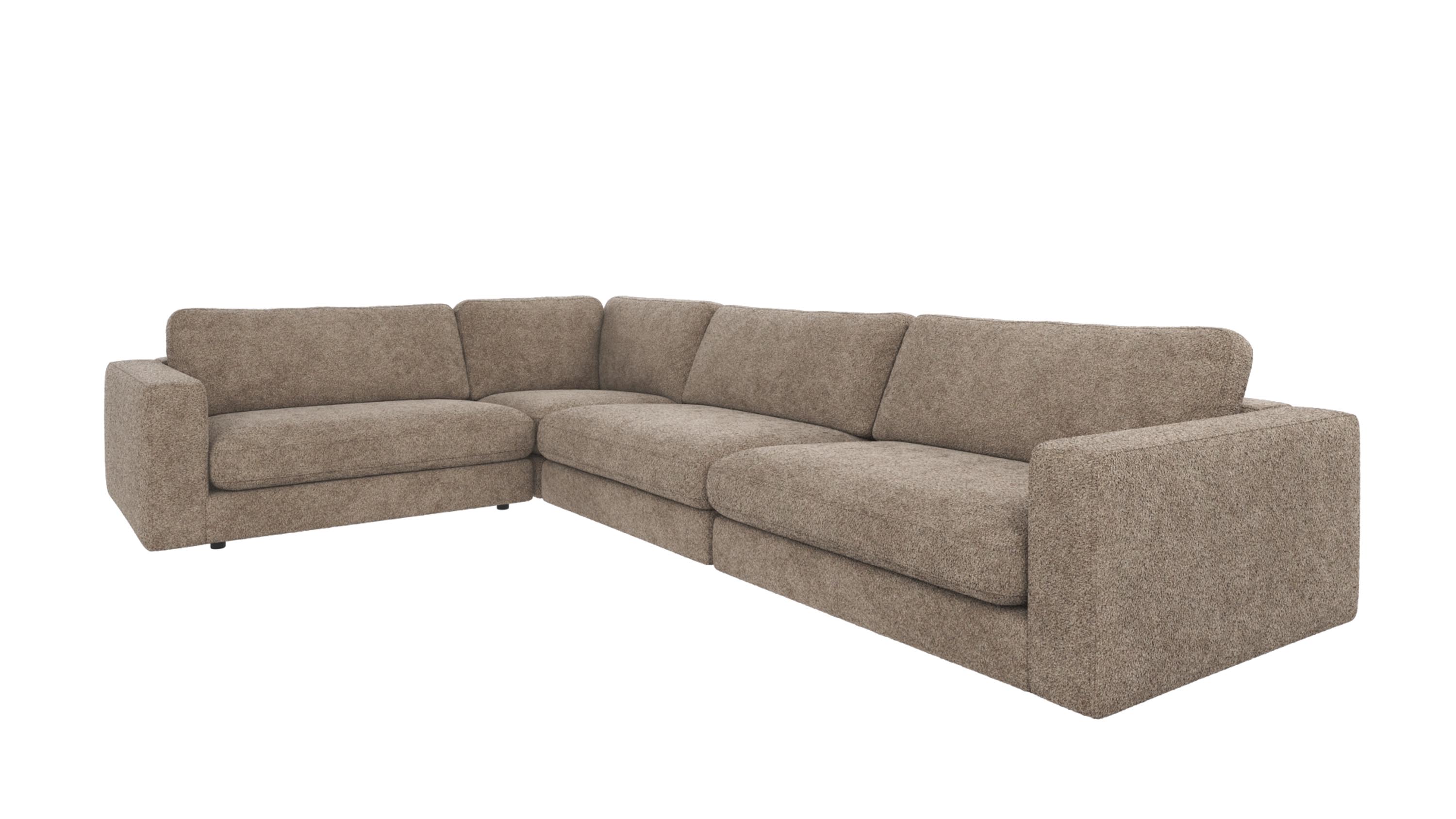 Rowico Home Duncan hörnsoffa Mörkbeige (Anna 6) 345 x 233 x 78 cm