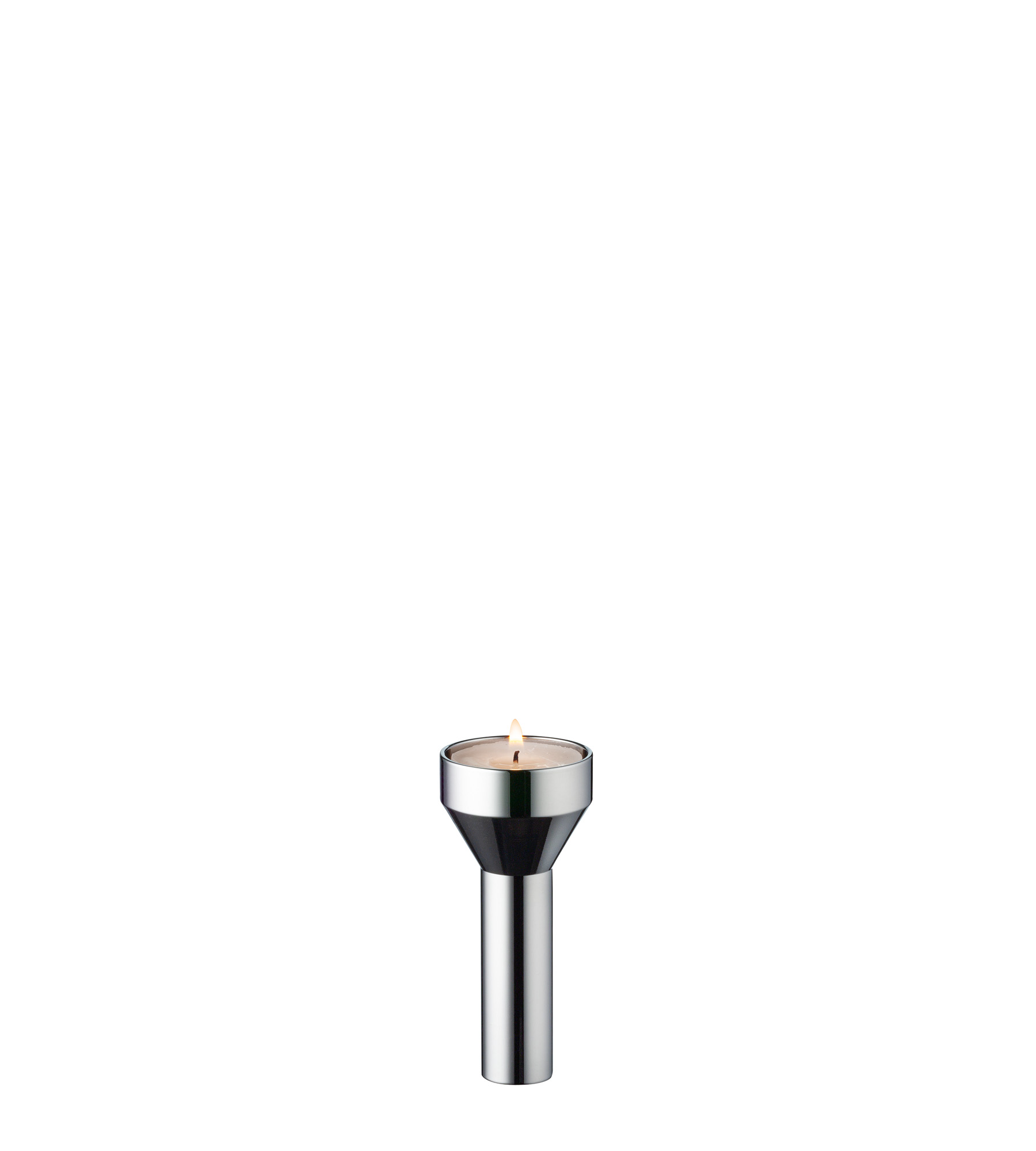 Curve ljusstake Chrome Plinth Lind DNA - utemöbler