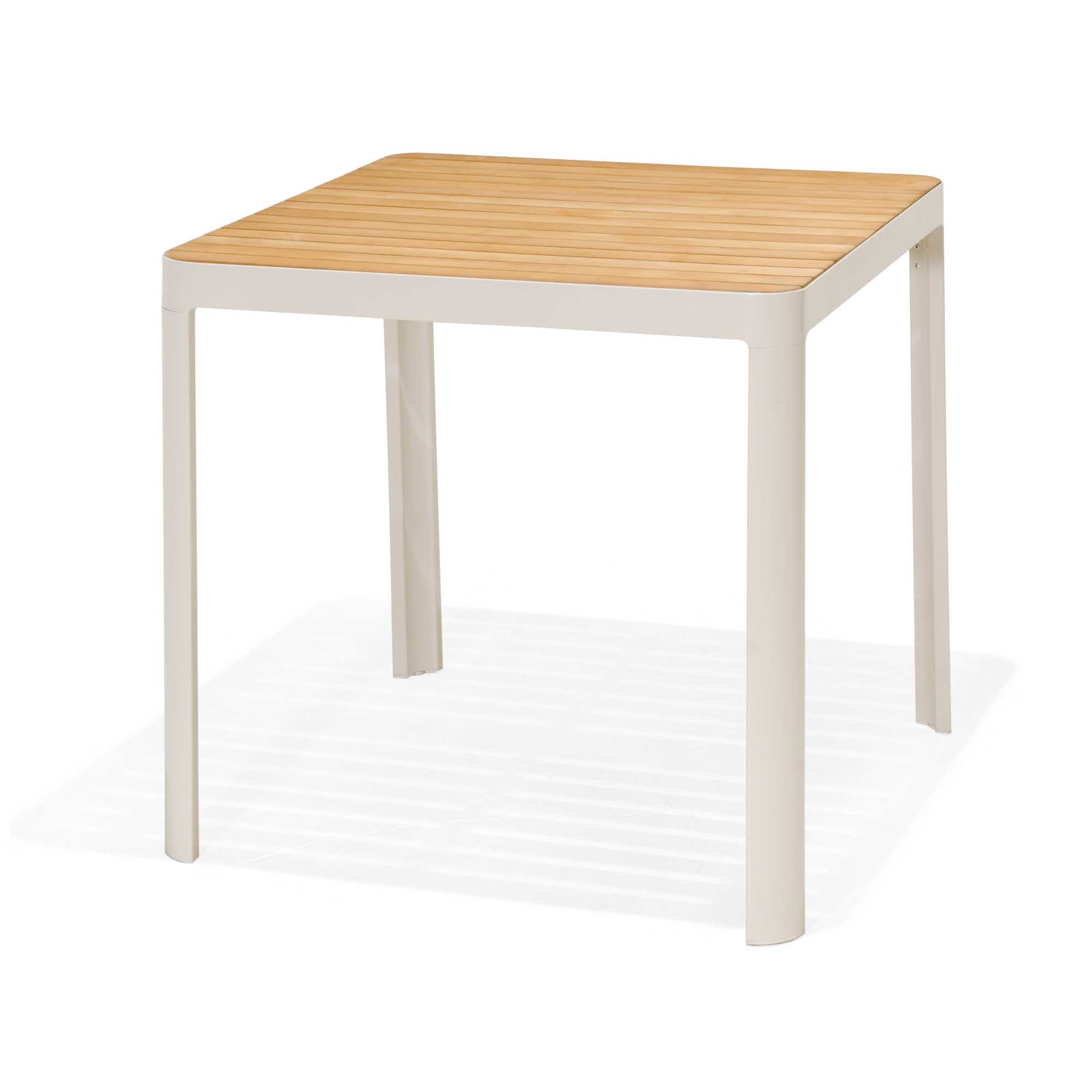 Lifestyle Garden Portals barbord Teak/vit 95 x 95 cm