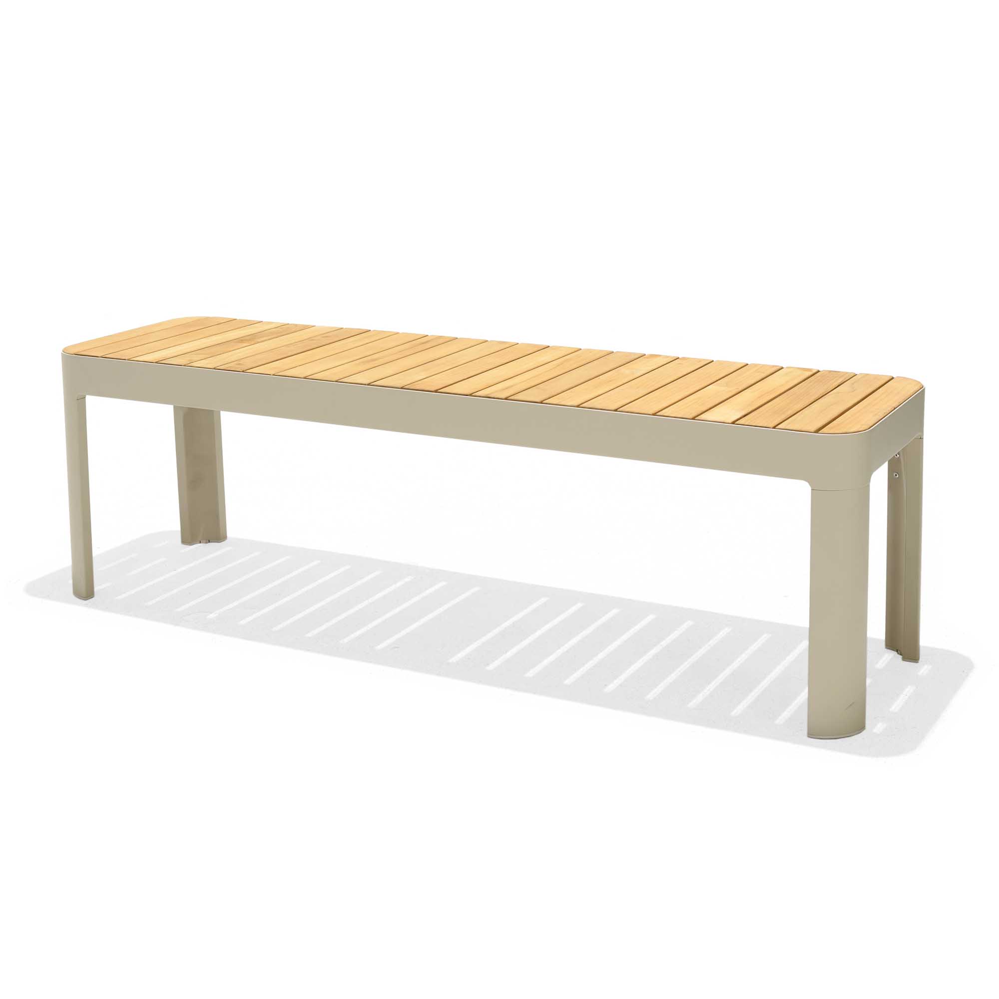 Lifestyle Garden Portals bänk Teak/vit 143 cm