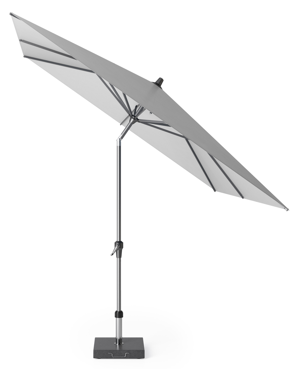 Platinum Sun & Shade Riva parasoll Grå/grå exkl. parasollfot 2,5 x 2,5 m