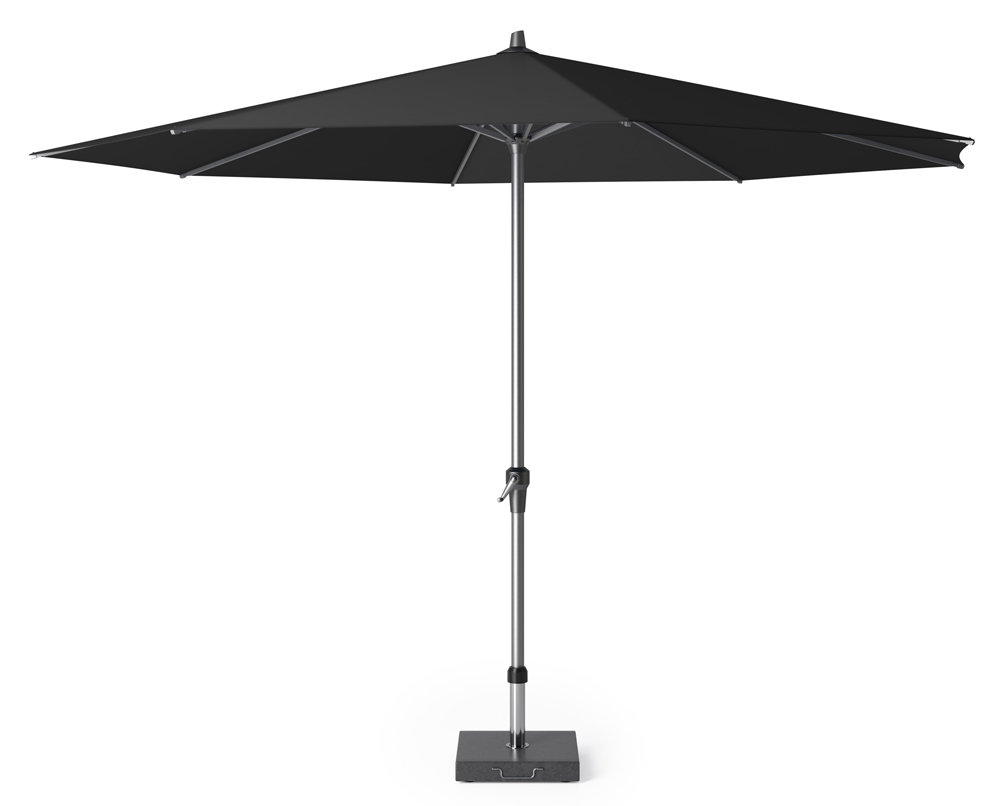 Platinum Sun & Shade Riva parasoll Svart/grå exkl. parasollfot 3,5 m