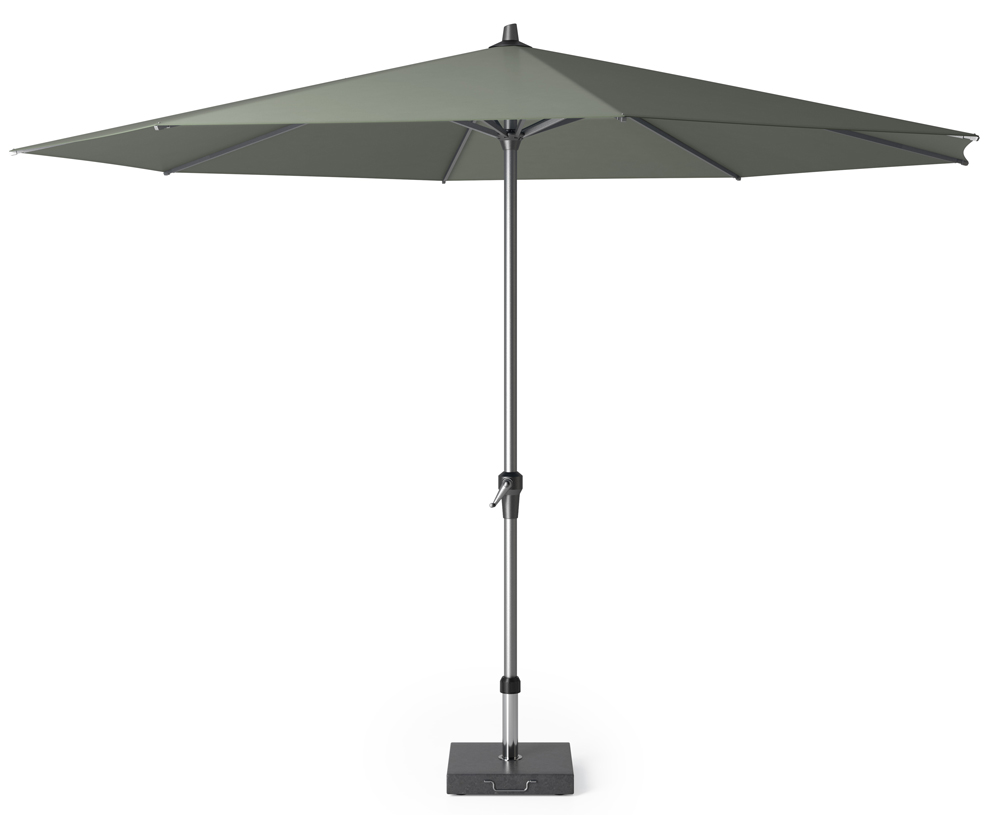 Platinum Sun & Shade Riva parasoll Olivgrön/grå exkl. parasollfot 4 m