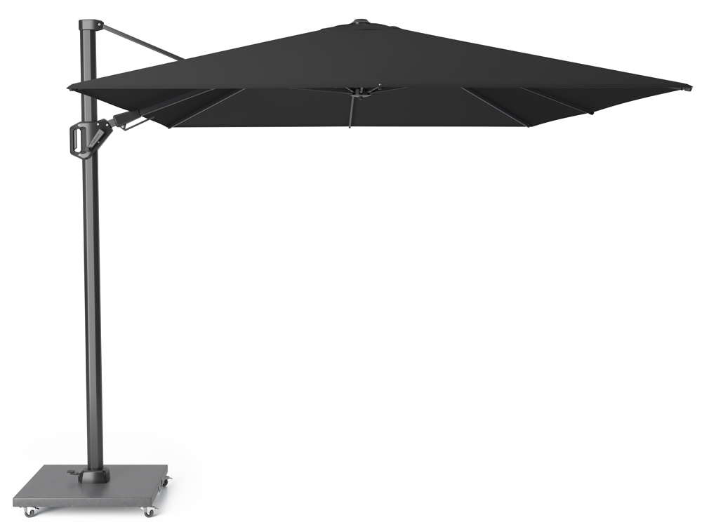 Platinum Sun & Shade Challenger T2 parasoll Svart/grå exkl. parasollfot 3,5 x 2,6 m