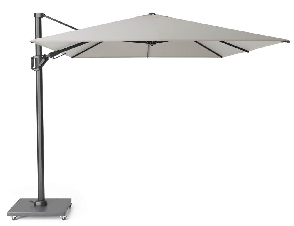 Platinum Sun & Shade Challenger T2 parasoll Grå/grå exkl. parasollfot 3,5 x 2,6 m