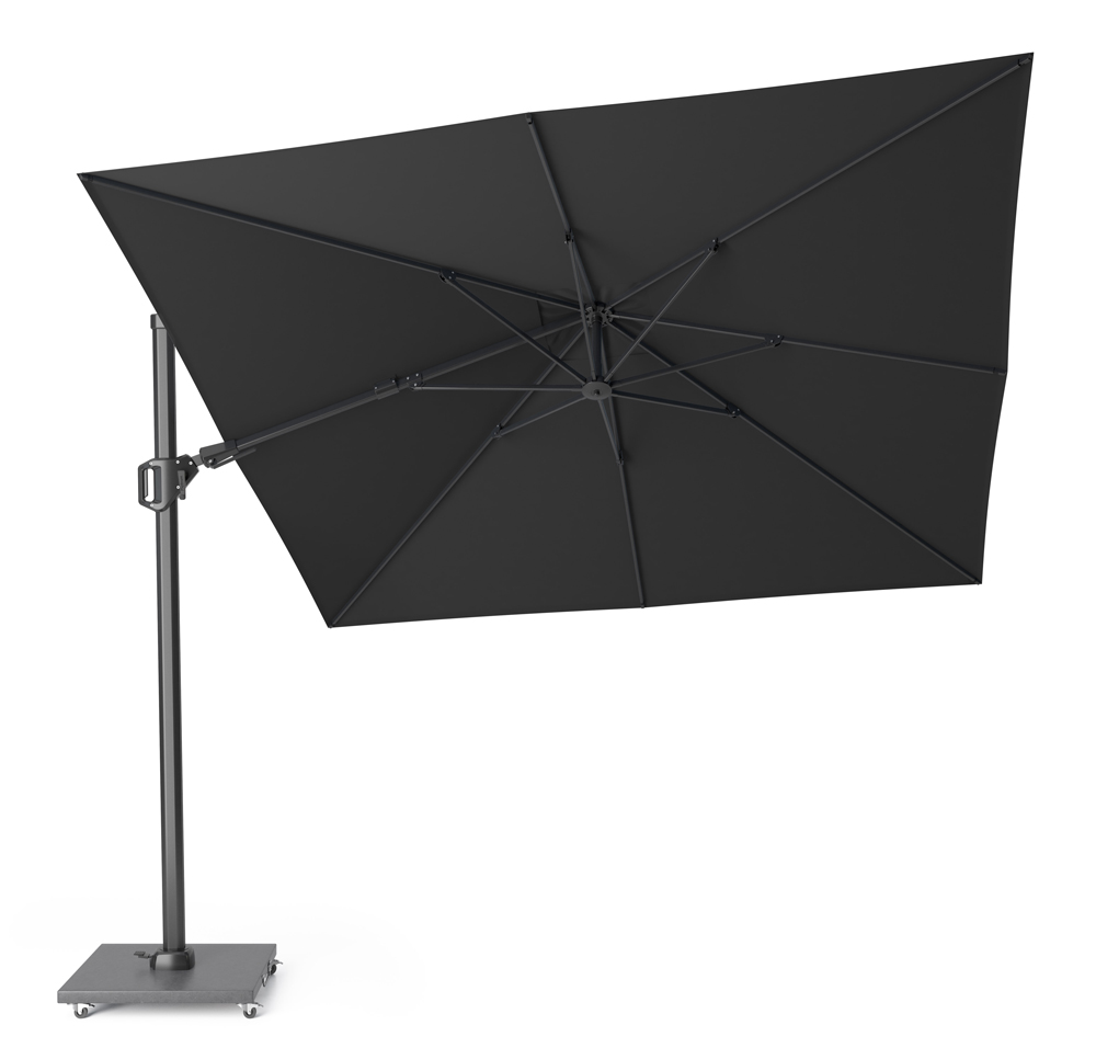 Platinum Sun & Shade Challenger T2 parasoll Svart/grå exkl. parasollfot 3 x 3 m
