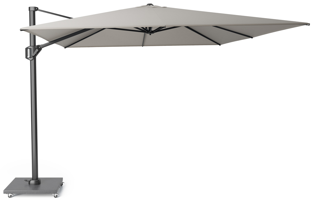 Platinum Sun & Shade Challenger T1 parasoll Grå/grå exkl. parasollfot 4 x 3 m